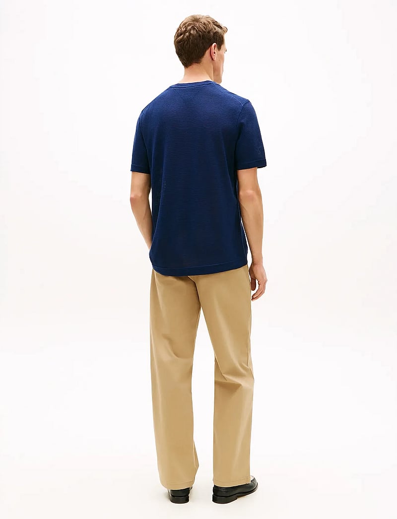 Tommy Hilfiger - DC LINEN TEE - kortærmede t-shirts - navy iris - 2