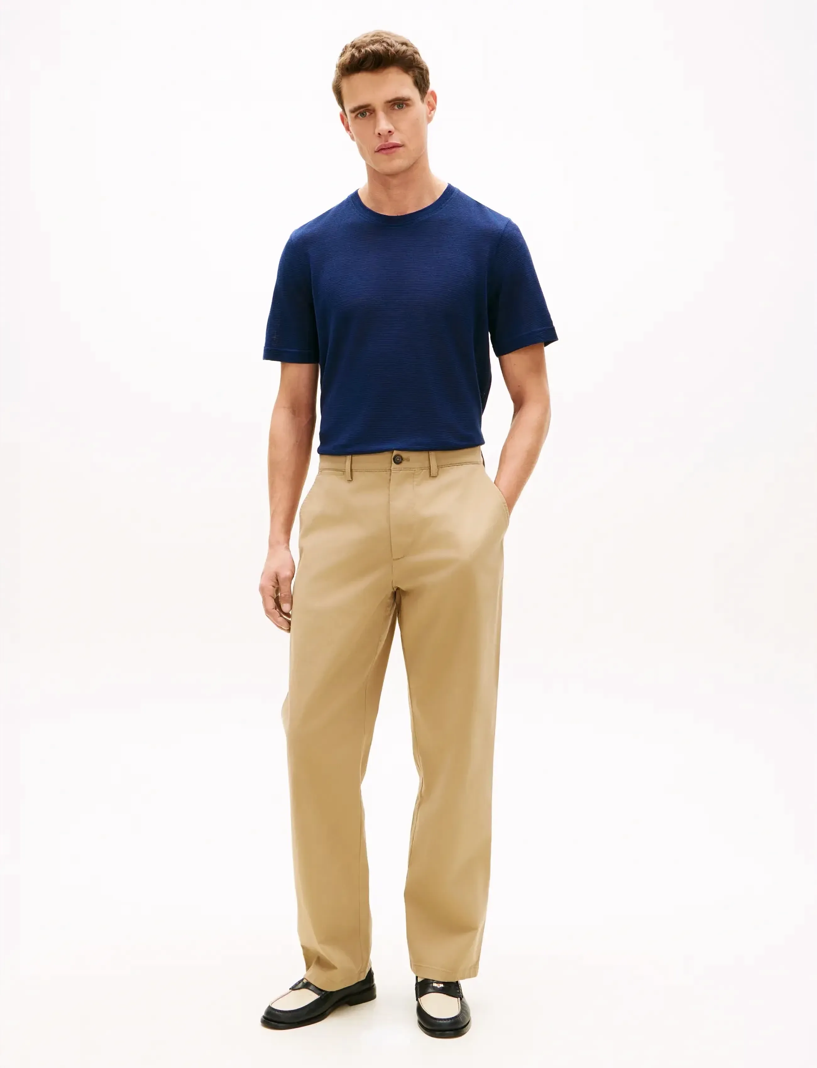 Tommy Hilfiger - DC LINEN TEE - kortärmade t-shirts - navy iris - 3