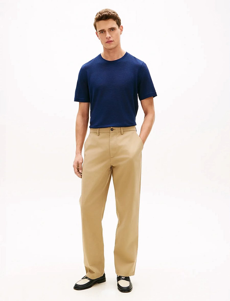 Tommy Hilfiger - DC LINEN TEE - kortärmade t-shirts - navy iris - 3