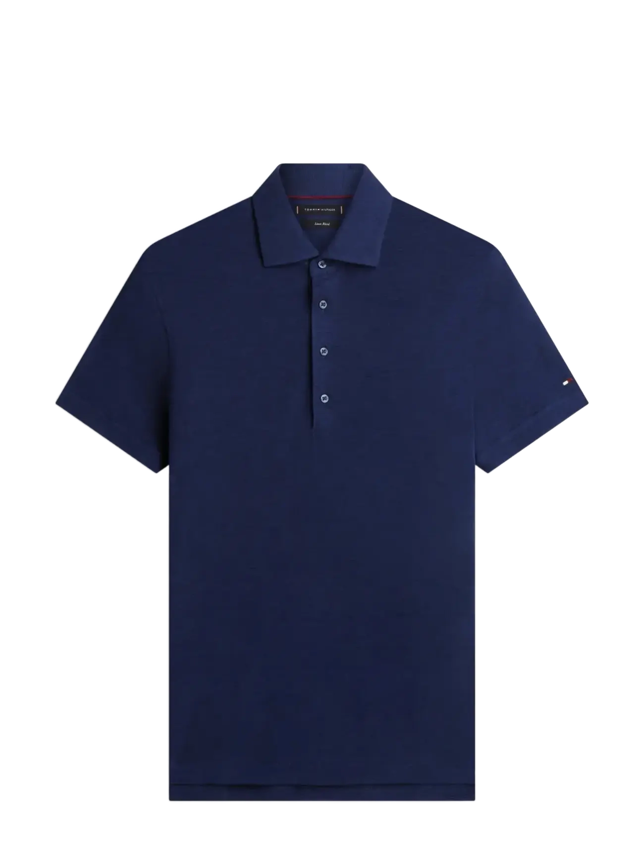 Tommy Hilfiger DC SPREAD COLLAR LINEN POLO - Kudumid - NAVY IRIS / navy