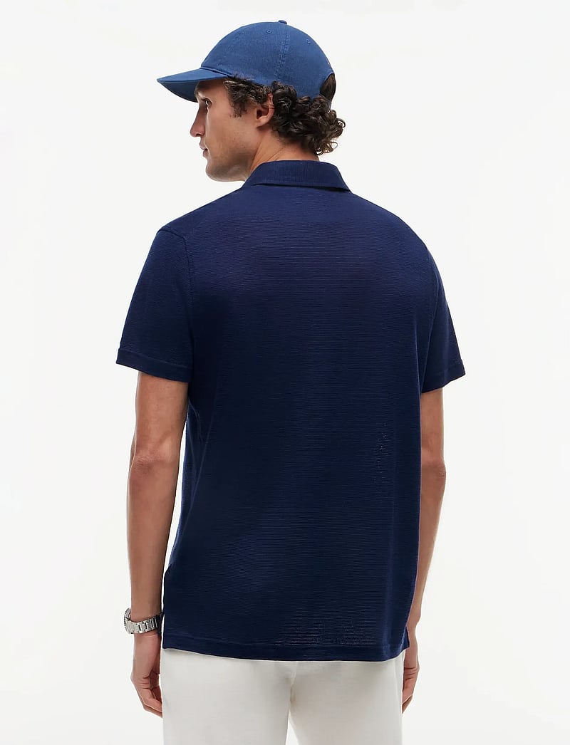 Tommy Hilfiger - DC SPREAD COLLAR LINEN POLO - gestrickte polohemden - navy iris - 2