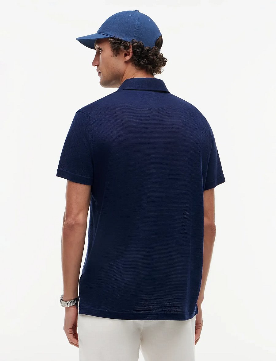 Tommy Hilfiger - DC SPREAD COLLAR LINEN POLO - stickade pikéer - navy iris - 2
