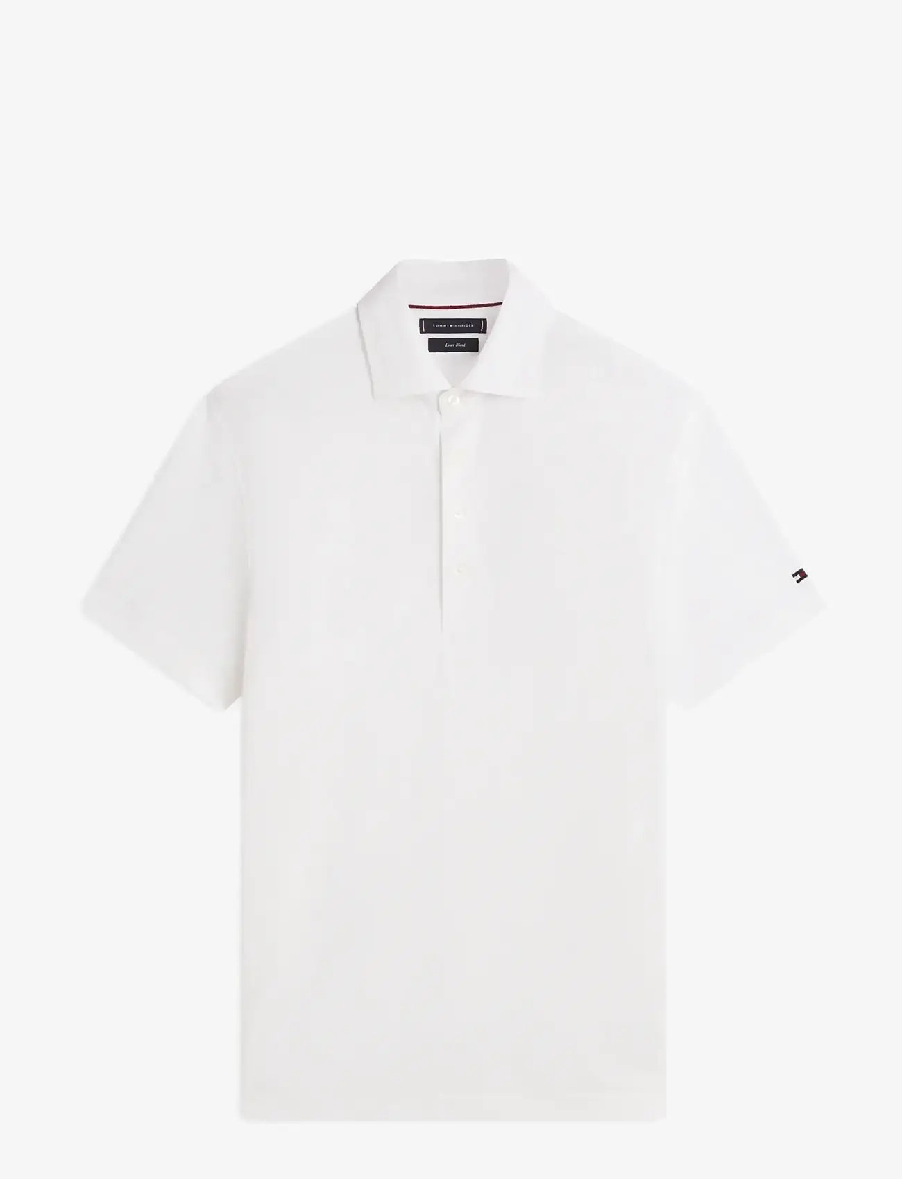 Tommy Hilfiger - DC SPREAD COLLAR LINEN POLO - gestrickte polohemden - white - 1