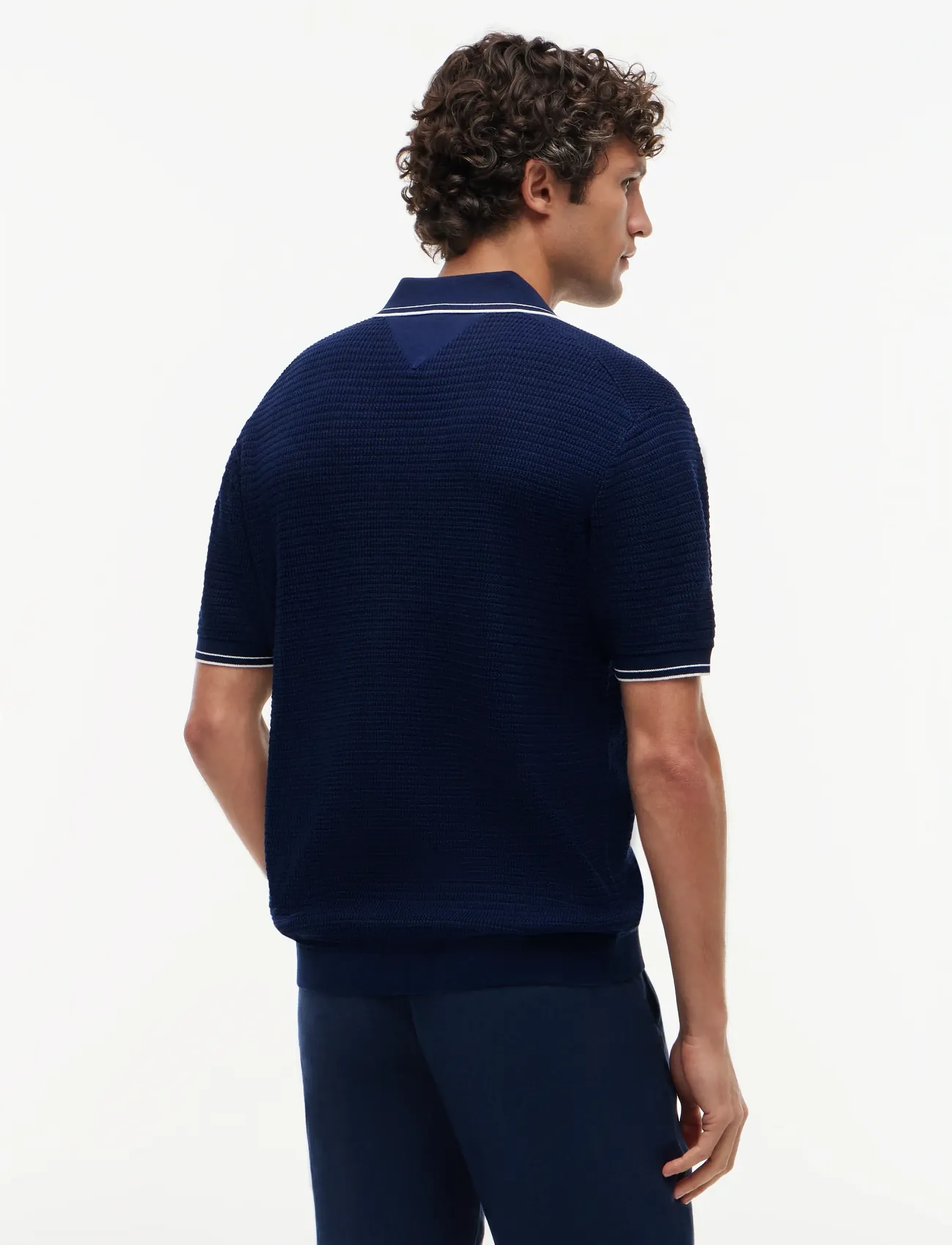 Tommy Hilfiger - DC MEDIUM TEXTURE POLO - basic-strickmode - navy iris - 2