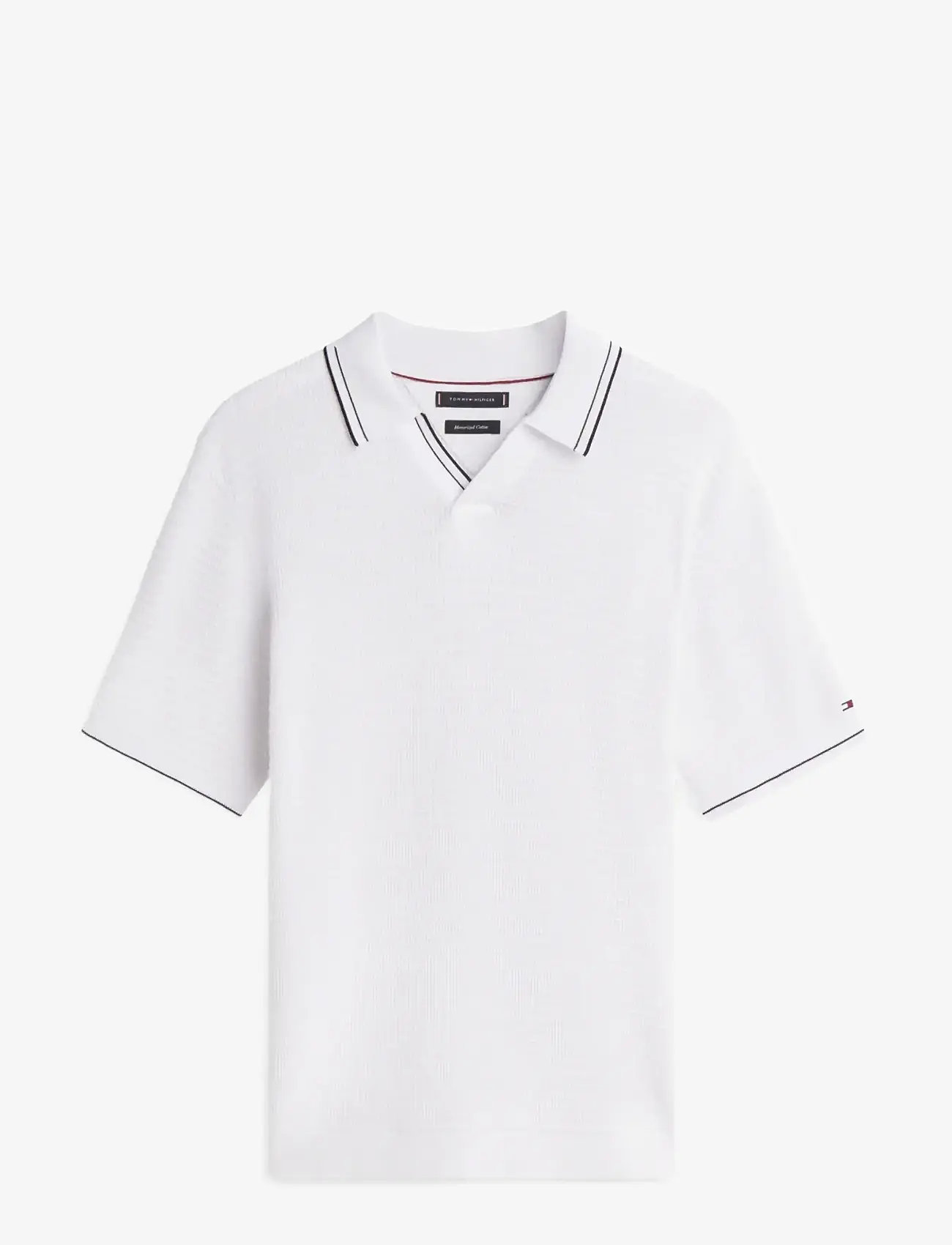 Tommy Hilfiger - DC MEDIUM TEXTURE POLO - podstawowa odzież z dzianiny - white - 1