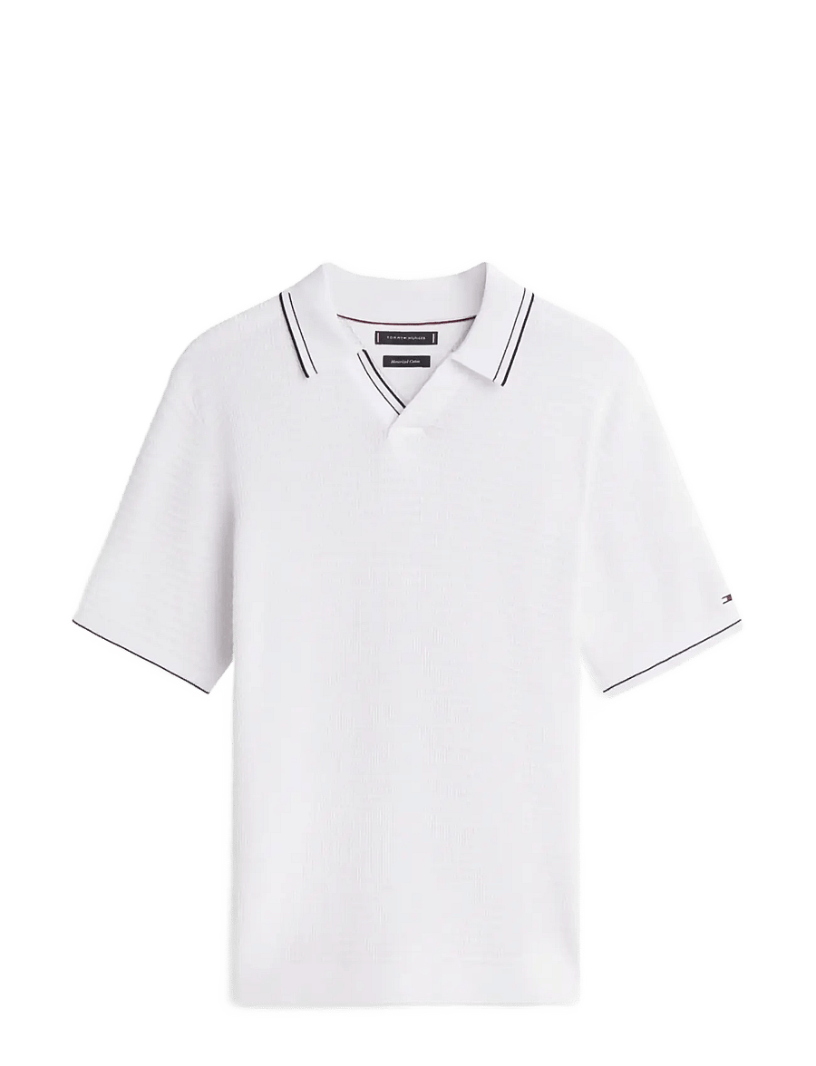 Tommy Hilfiger - DC MEDIUM TEXTURE POLO - kootud polosärgid - white - 1
