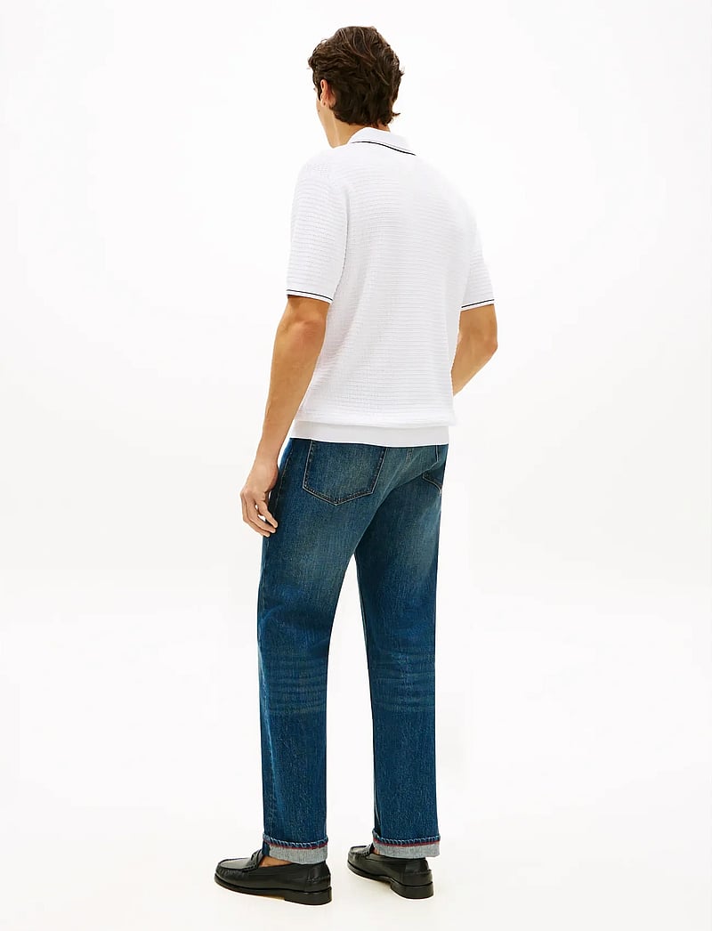 Tommy Hilfiger - DC MEDIUM TEXTURE POLO - stickade pikéer - white - 2
