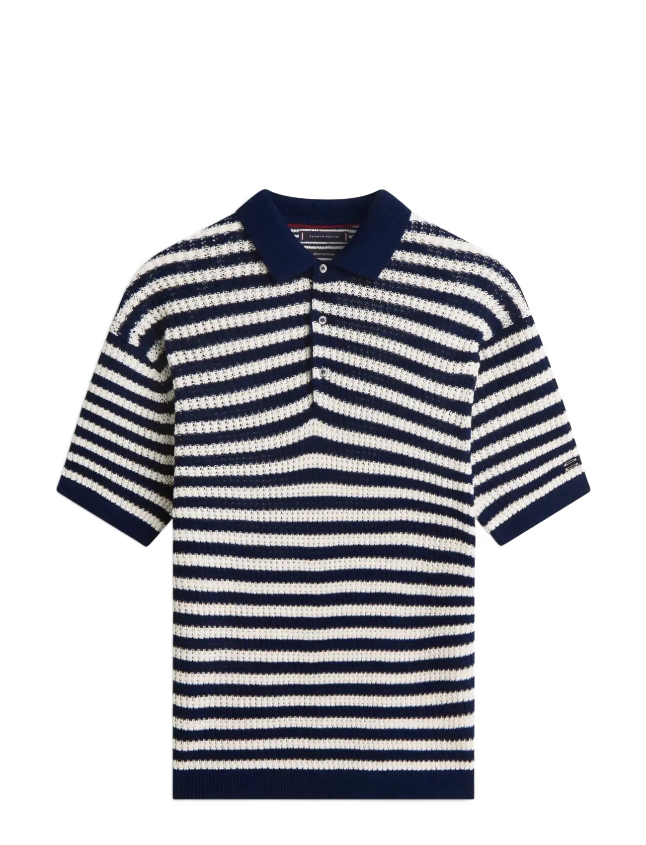 Tommy Hilfiger DC EXTREME TEXTURE POLO - Strickmode - NAVY IRIS WHITE / navy