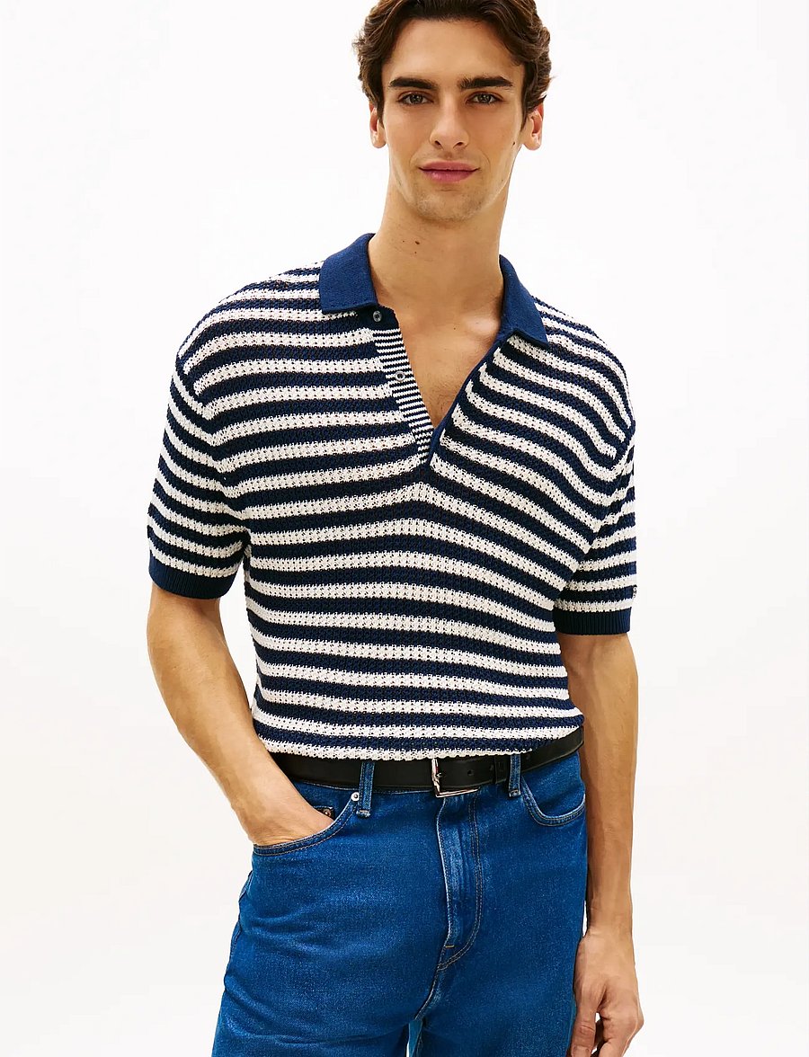 Tommy Hilfiger - DC EXTREME TEXTURE POLO - polostrik - navy iris white - 0