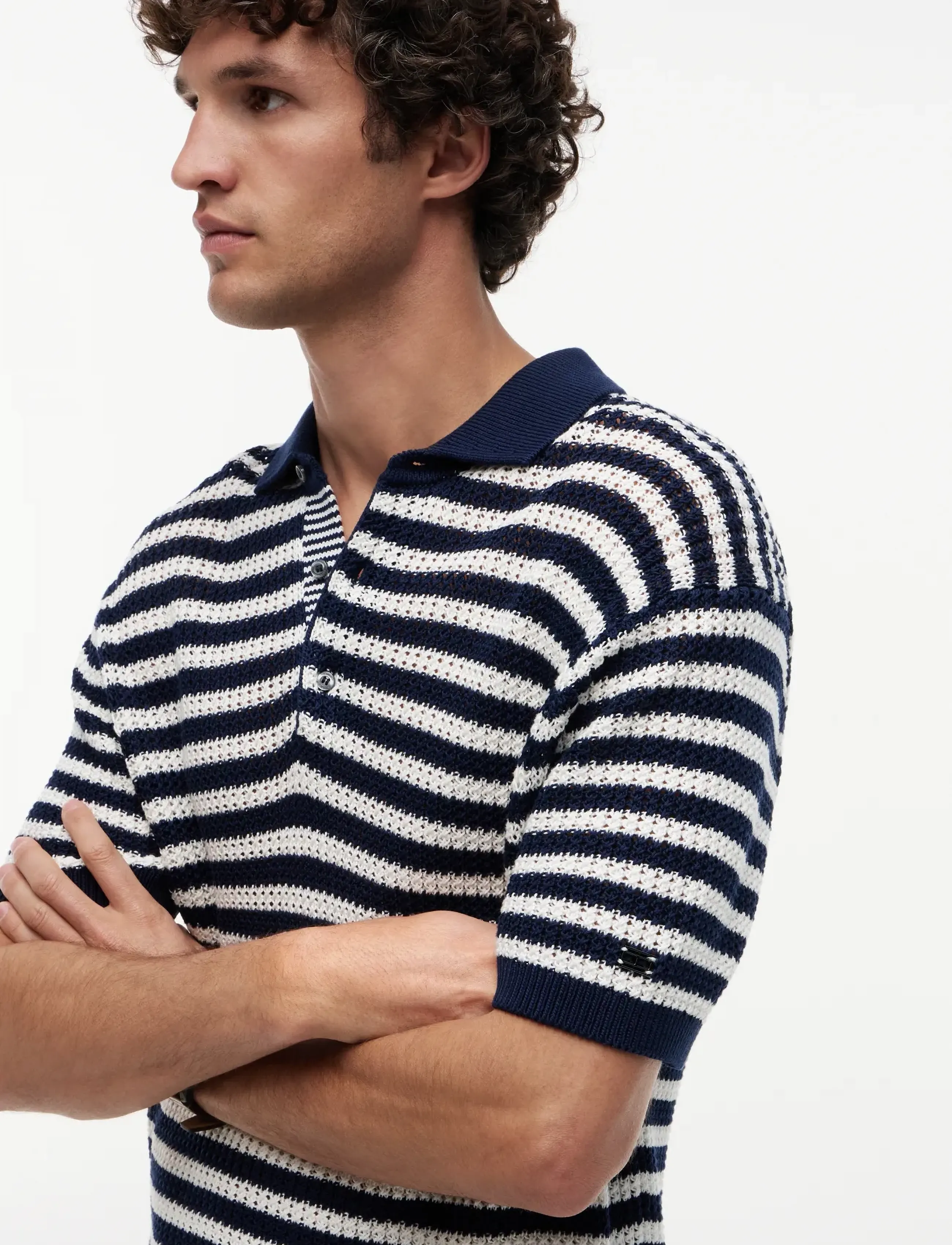 Tommy Hilfiger - DC EXTREME TEXTURE POLO - strickmode - navy iris white - 3