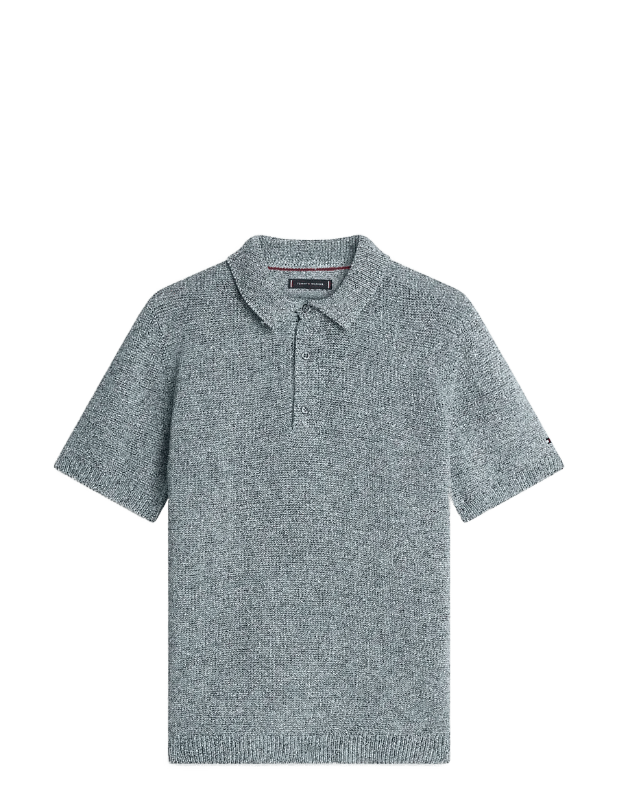 Tommy Hilfiger - DC SPREAD COLLAR MOULINE POLO - kootud polosärgid - navy iris multi - 1