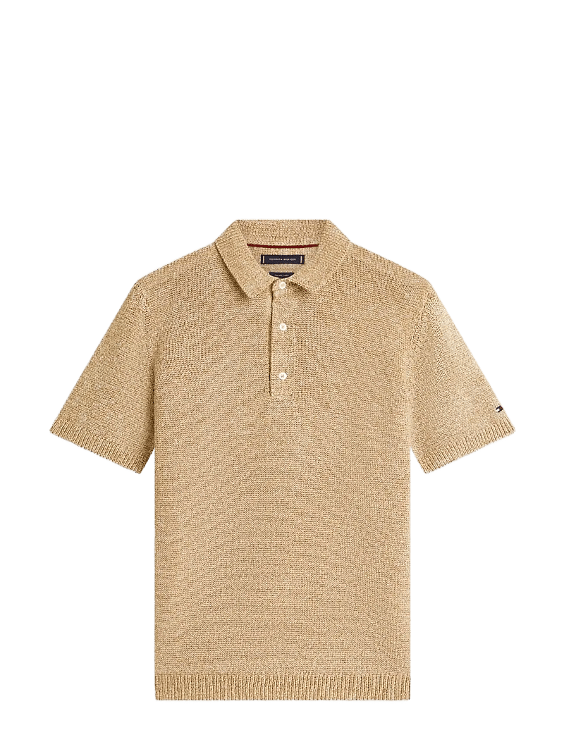 Tommy Hilfiger - DC SPREAD COLLAR MOULINE POLO - gestrickte polohemden - sandalwood multi - 1