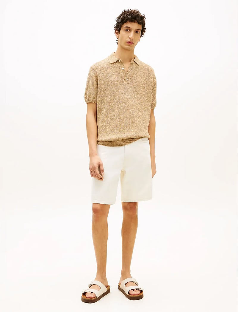 Tommy Hilfiger - DC SPREAD COLLAR MOULINE POLO - gestrickte polohemden - sandalwood multi - 3