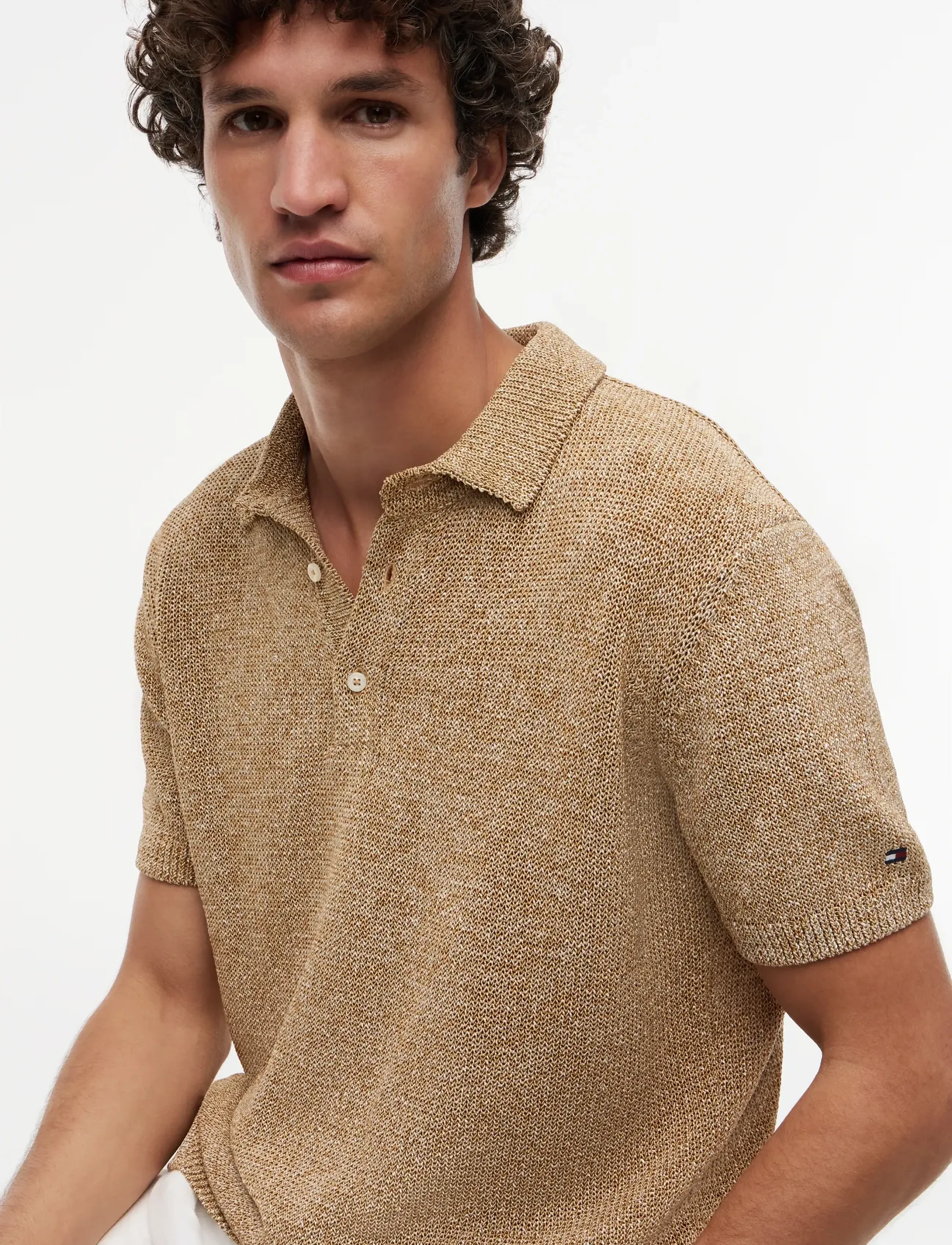 Tommy Hilfiger - DC SPREAD COLLAR MOULINE  POLO - stickade pikéer - sandalwood multi - 3