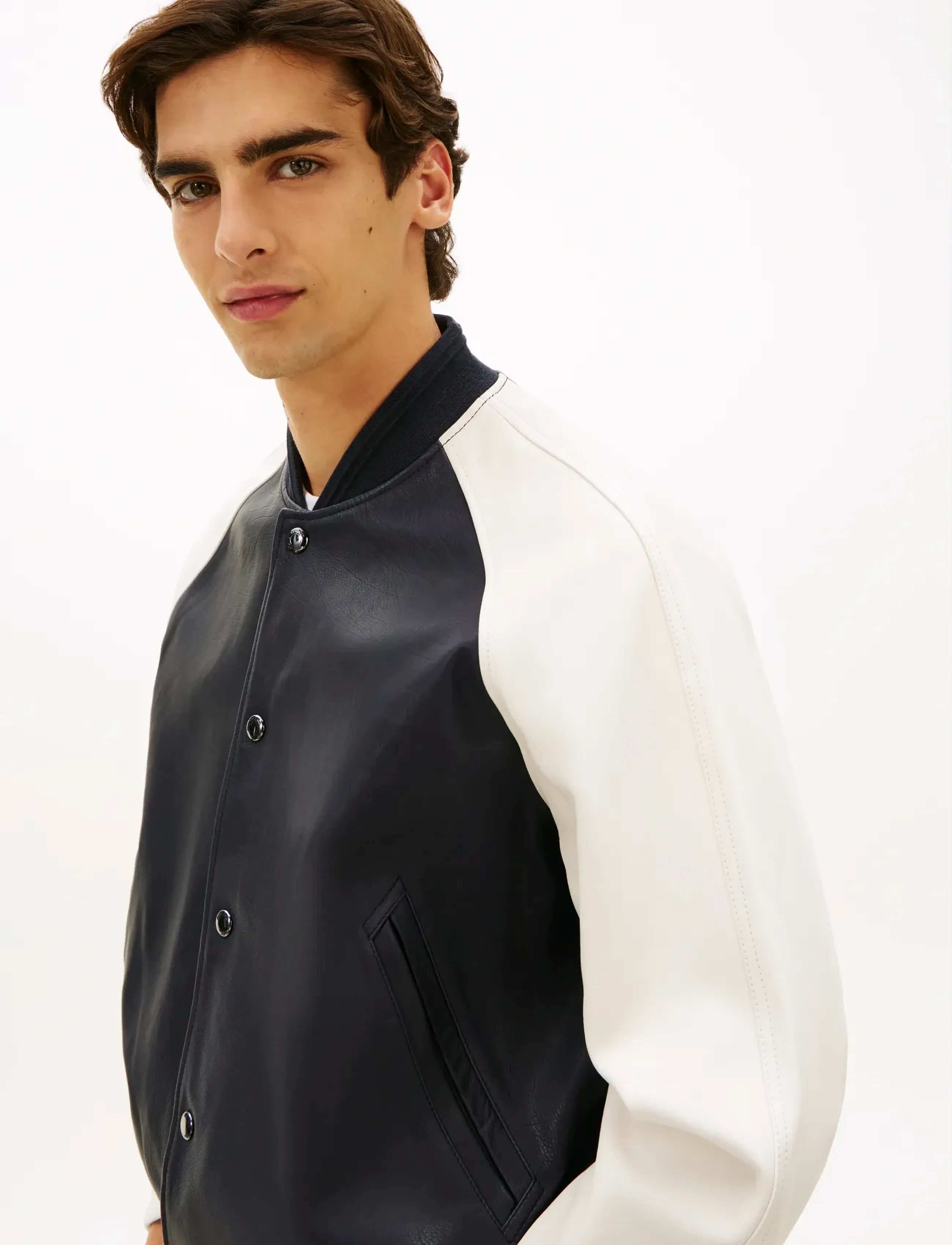 Tommy Hilfiger - DC LEATHER VARSITY BOMBER - overtøj - navy iris - 5