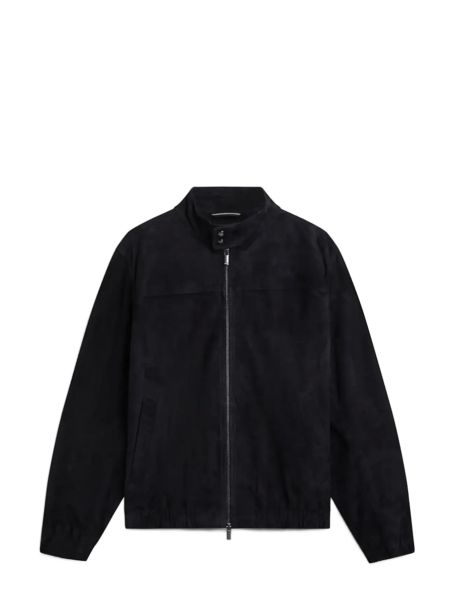 Tommy Hilfiger - DC ESSENTIAL LEATHER JACKET - herbstjacken - carbon navy - 1
