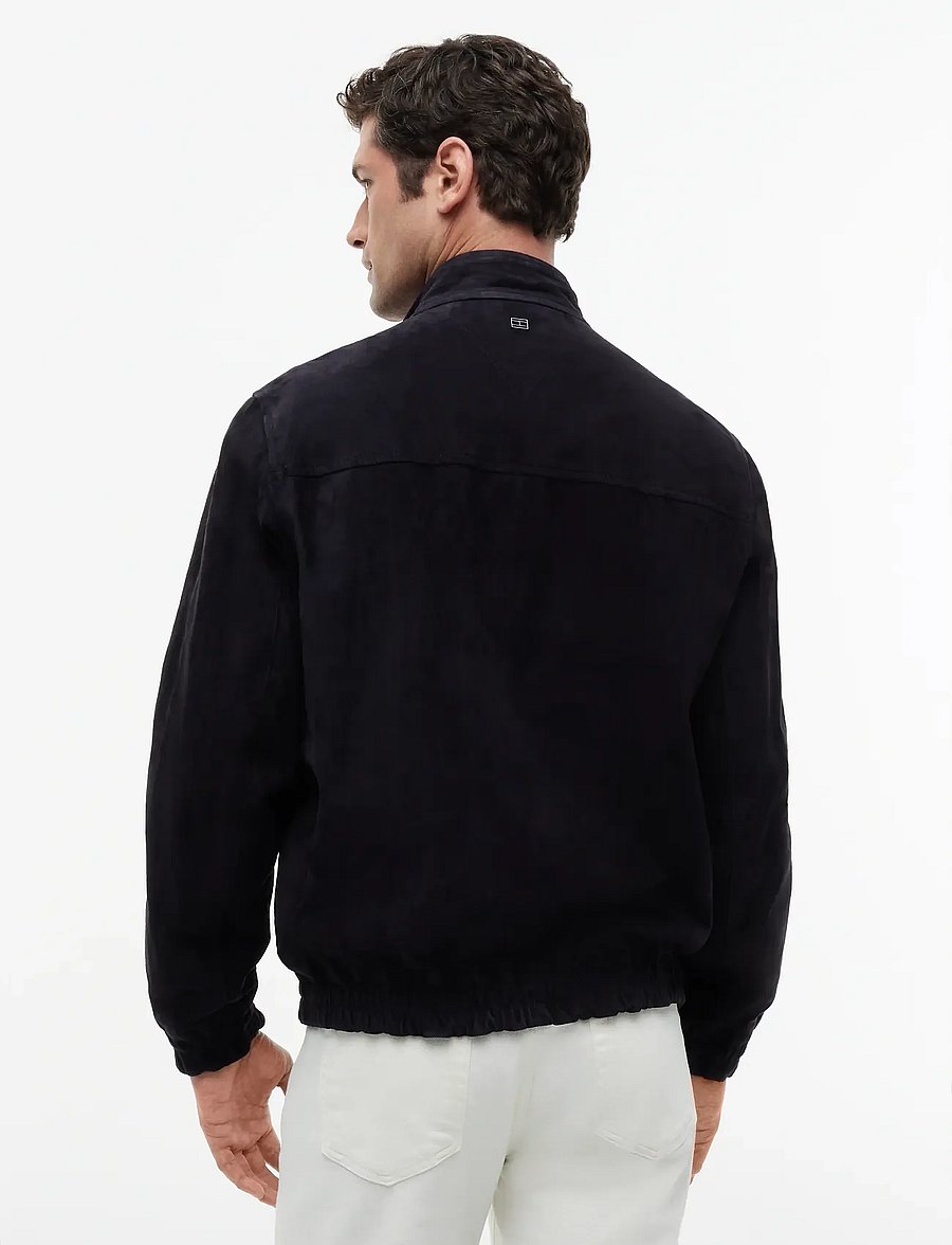 Tommy Hilfiger - DC ESSENTIAL LEATHER JACKET - herbstjacken - carbon navy - 3
