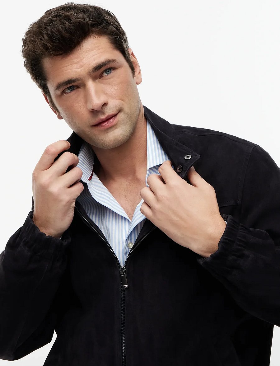Tommy Hilfiger - DC ESSENTIAL LEATHER JACKET - herbstjacken - carbon navy - 4