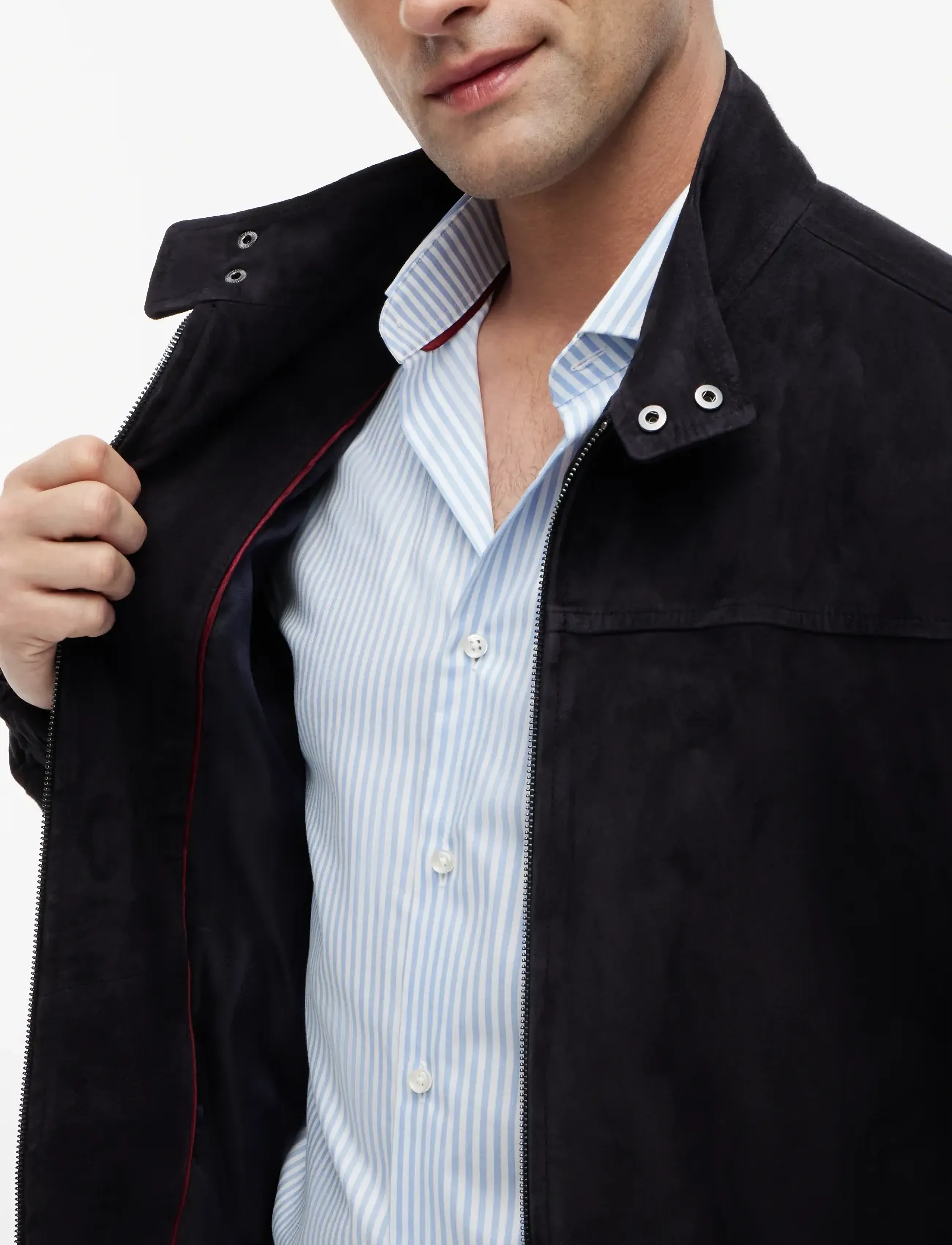 Tommy Hilfiger - DC ESSENTIAL LEATHER JACKET - leather jackets - carbon navy - 5
