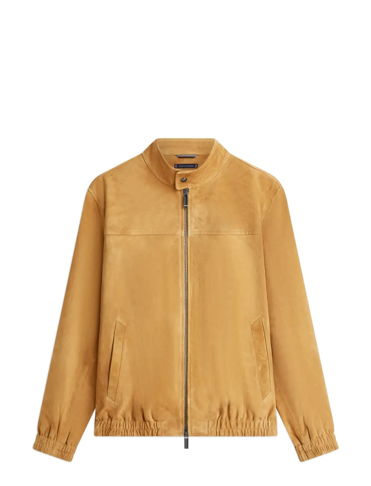 Tommy Hilfiger DC ESSENTIAL LEATHER JACKET - Fall jackets - HICKORY / beige