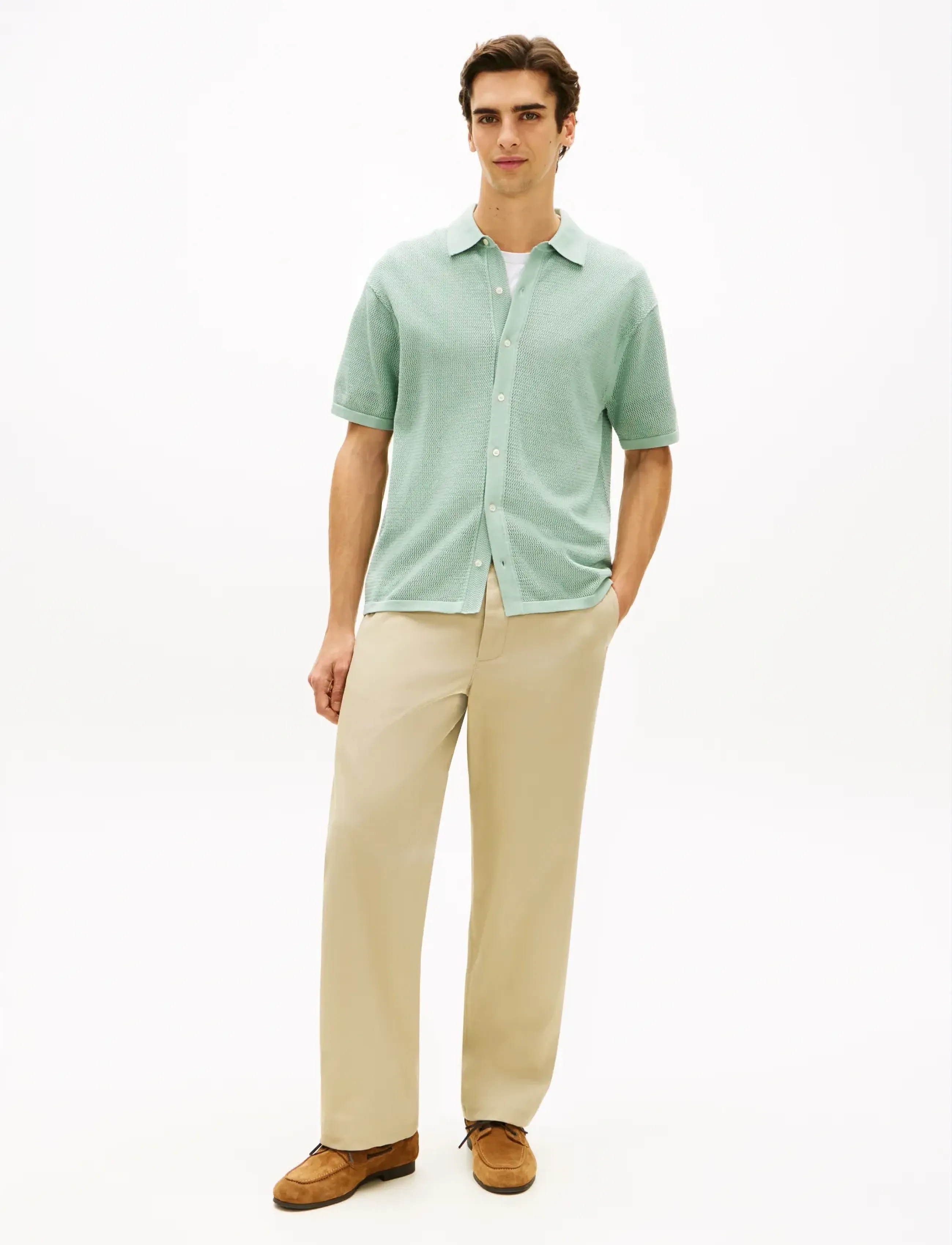 Tommy Hilfiger - DC S/S CARDIGAN - kortærmede skjorter - crushed mint - 3