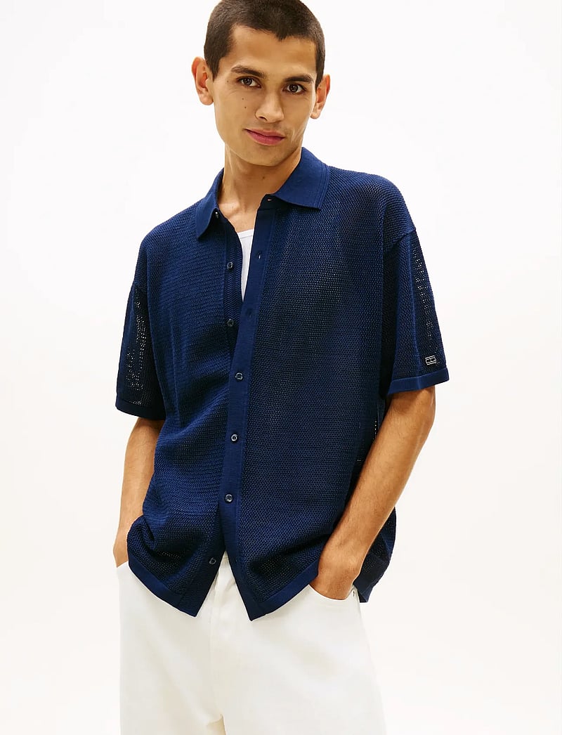 Tommy Hilfiger - DC S/S CARDIGAN - kootud polosärgid - navy iris - 0