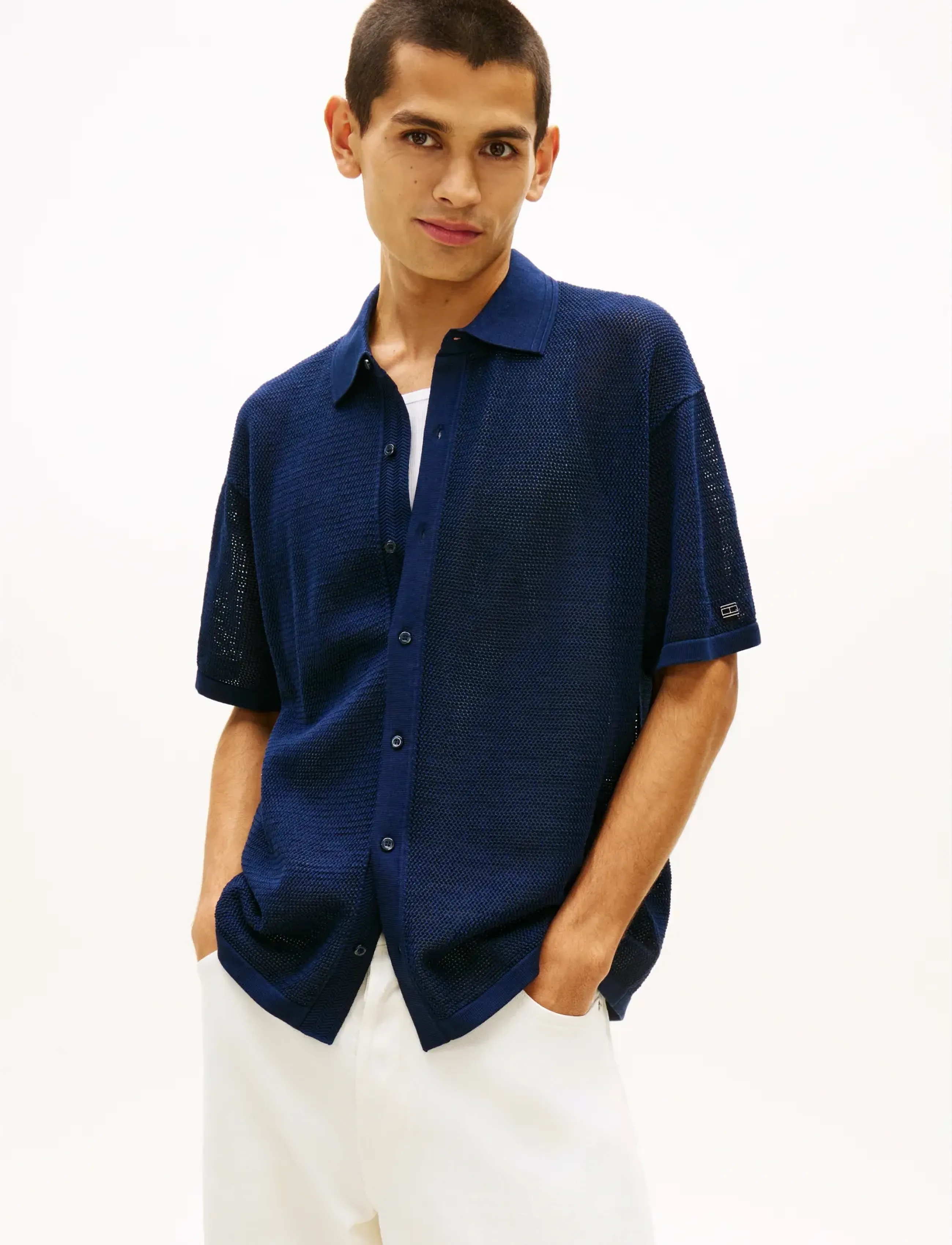 Tommy Hilfiger DC S/S CARDIGAN - Strickmode - NAVY IRIS / navy