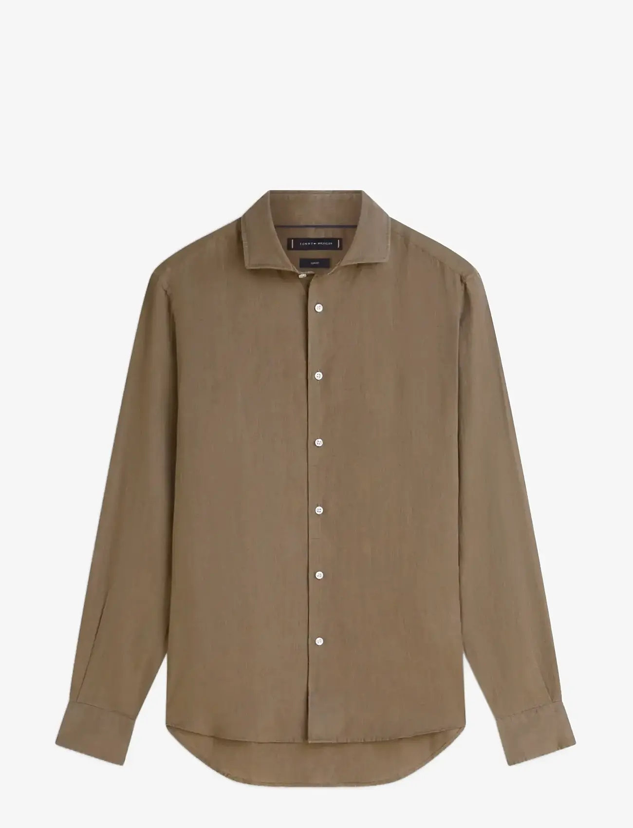 Tommy Hilfiger - DC LINEN SHIRT - leinenhemden - army green - 1