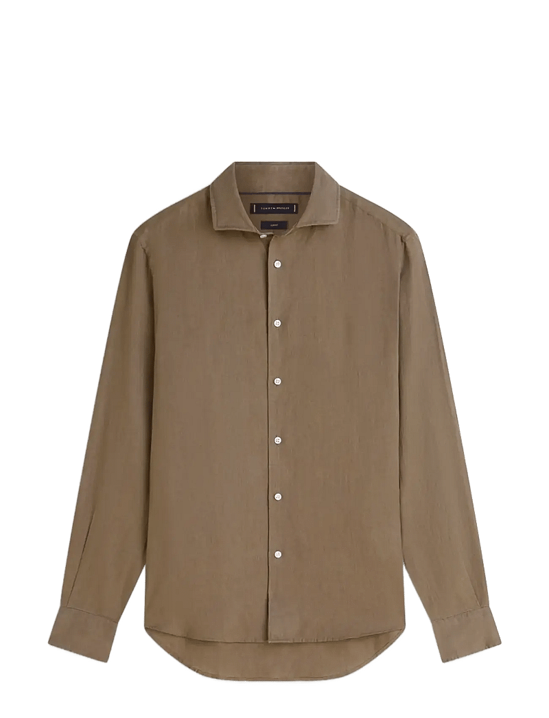 Tommy Hilfiger - DC LINEN SHIRT - leinenhemden - army green - 1