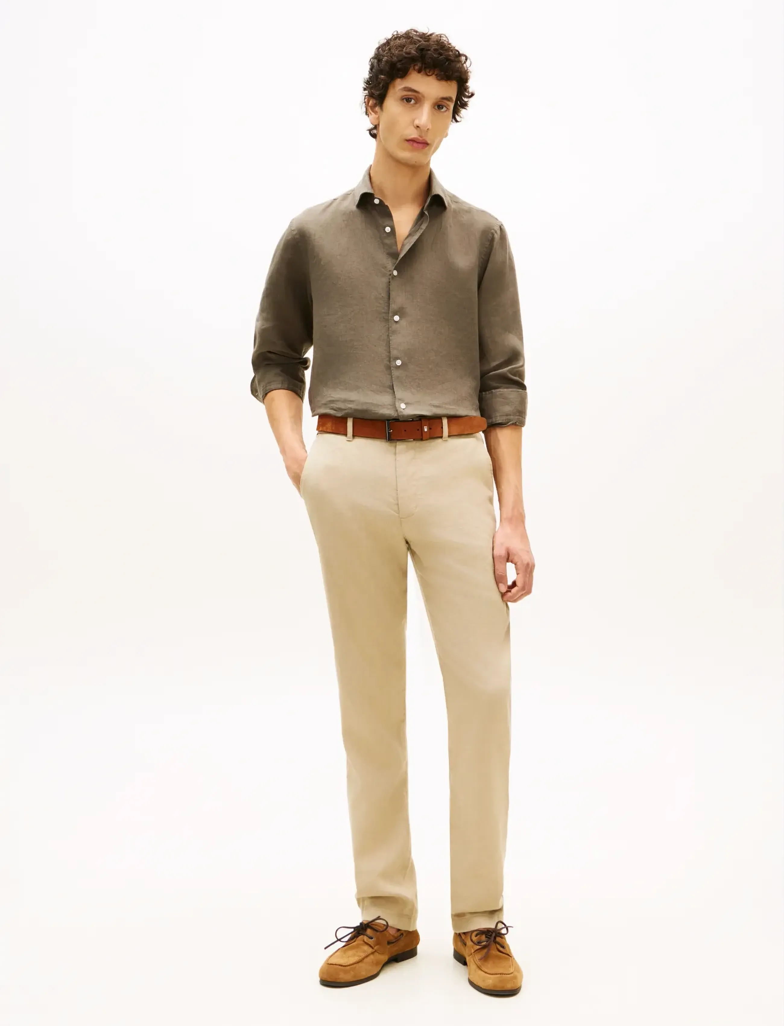 Tommy Hilfiger - DC LINEN SHIRT - linen shirts - army green - 3