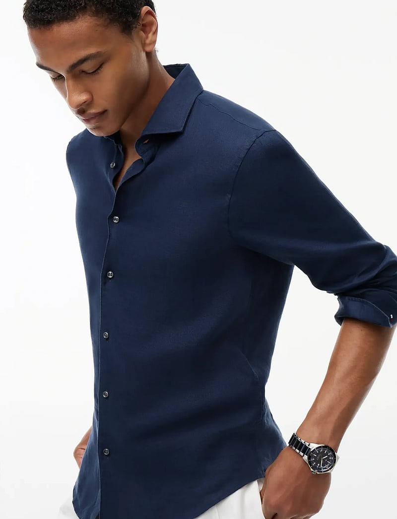 Tommy Hilfiger - DC LINEN SHIRT - hørskjorter - navy iris - 3