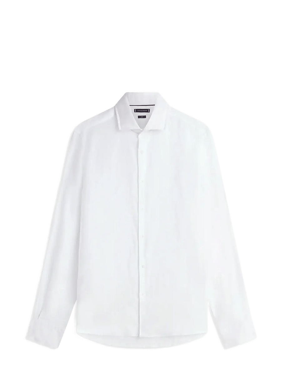 Tommy Hilfiger - DC LINEN SHIRT - pellavakauluspaidat - optic white - 1