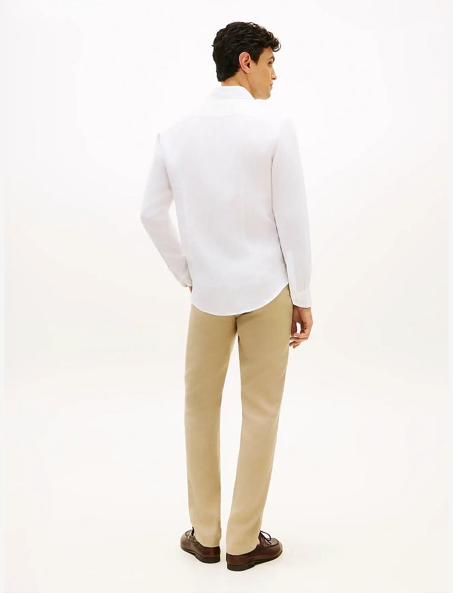 Tommy Hilfiger - DC LINEN SHIRT - pellavakauluspaidat - optic white - 2