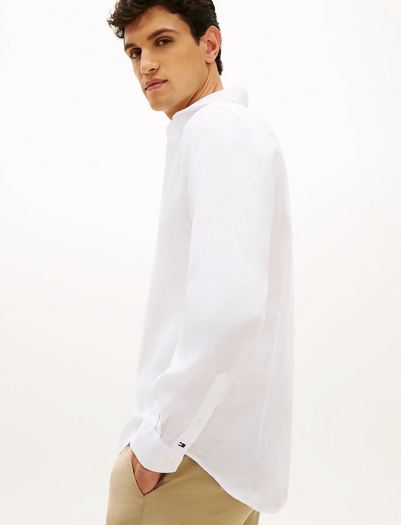 Tommy Hilfiger - DC LINEN SHIRT - hørskjorter - optic white - 4