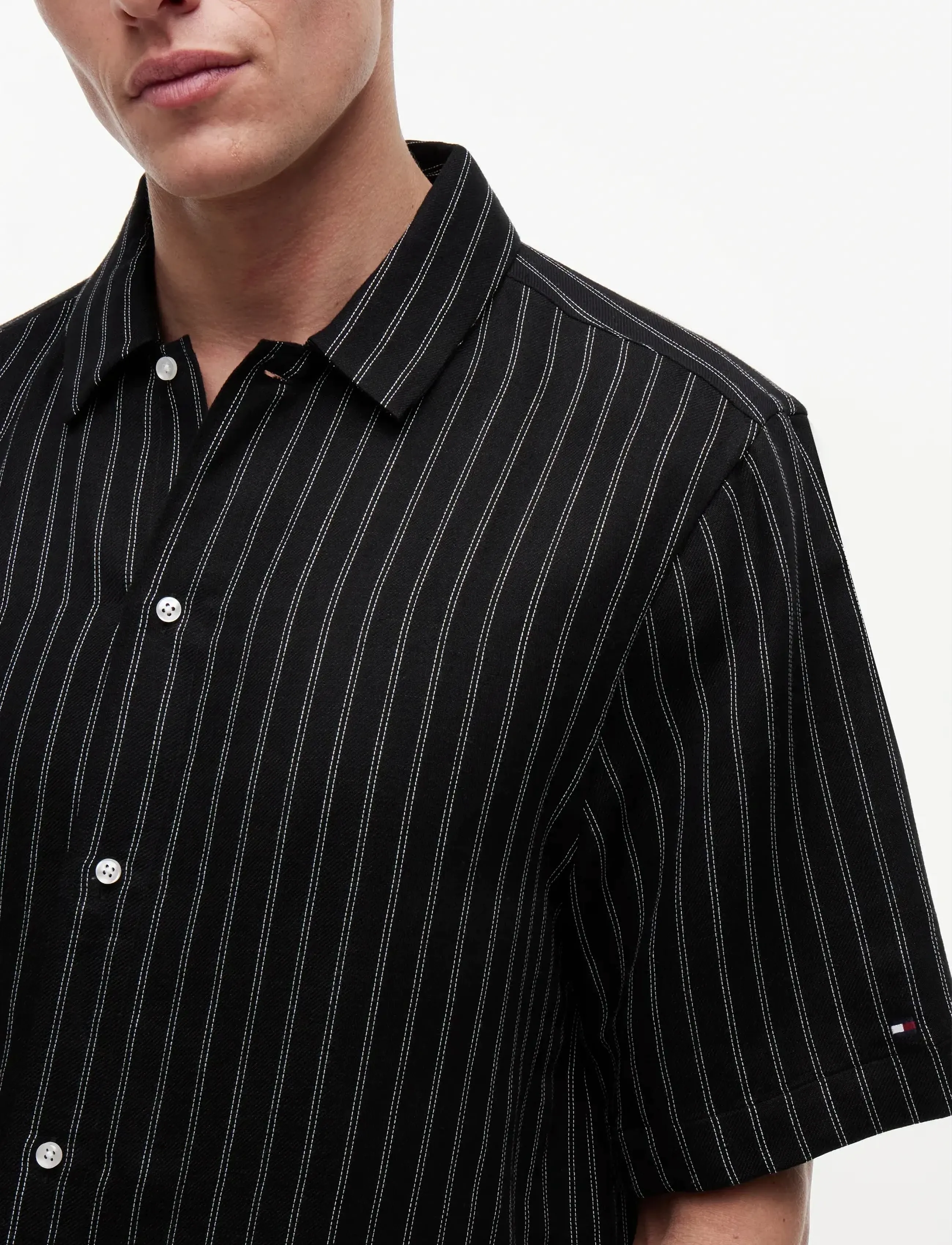 Tommy Hilfiger - DC ENGINEERED STRIPE SHIRT - striped shirts - black - 3