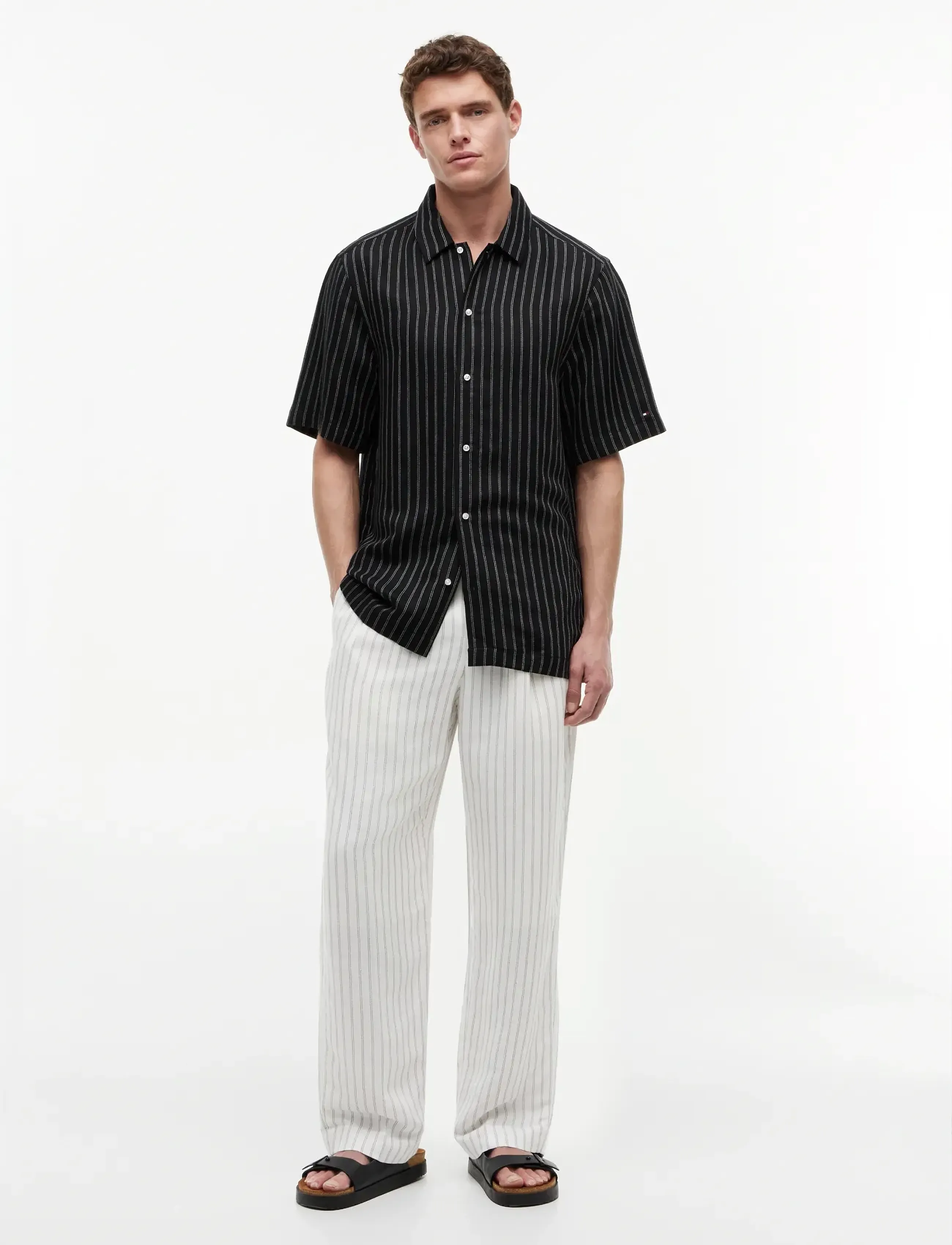 Tommy Hilfiger - DC ENGINEERED STRIPE SHIRT - striped shirts - black - 4