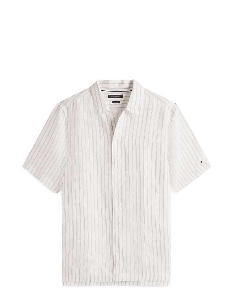 Tommy Hilfiger - DC ENGINEERED STRIPE SHIRT - stribede skjorter - white black - 1