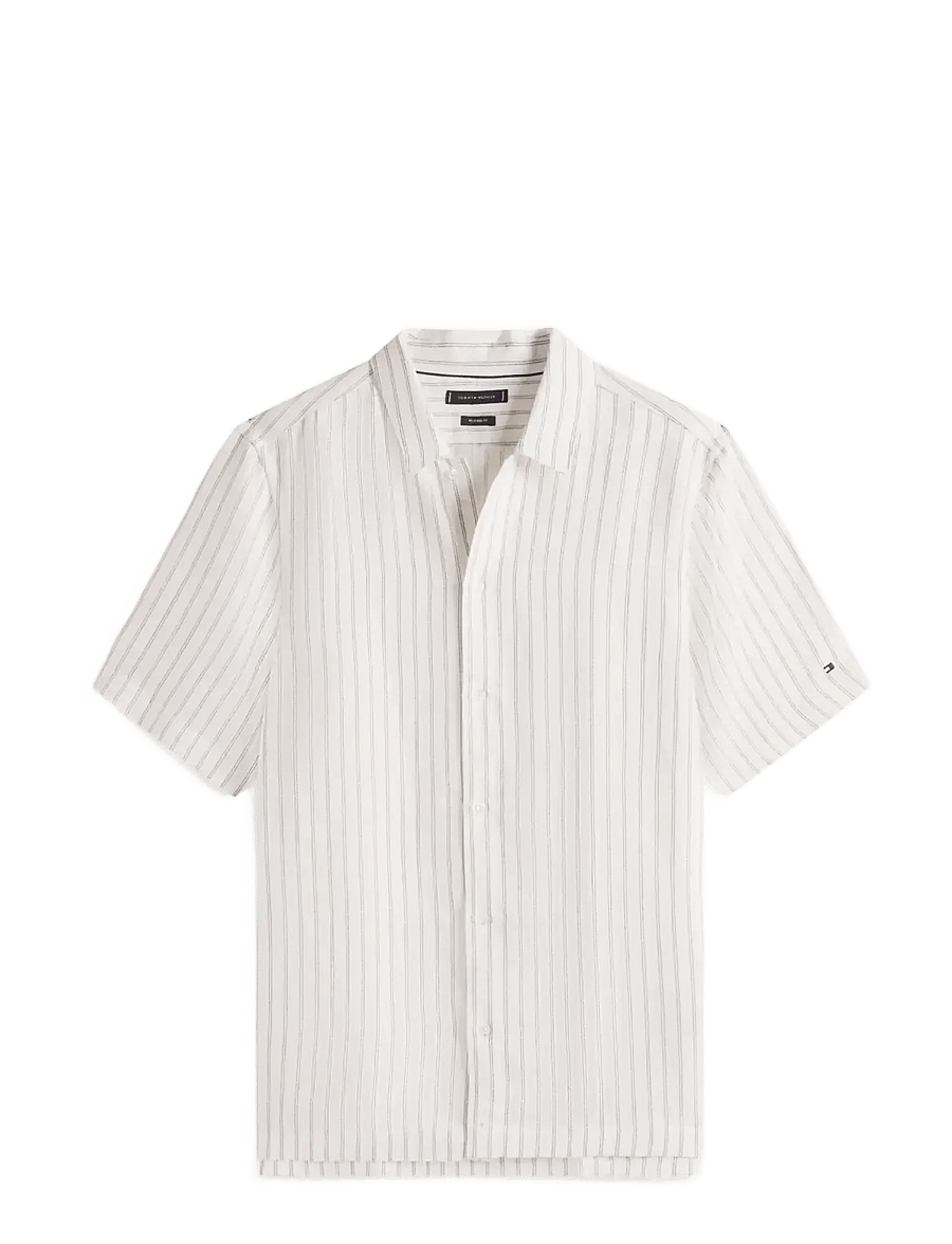 Tommy Hilfiger - DC ENGINEERED STRIPE SHIRT - stribede skjorter - white black - 1