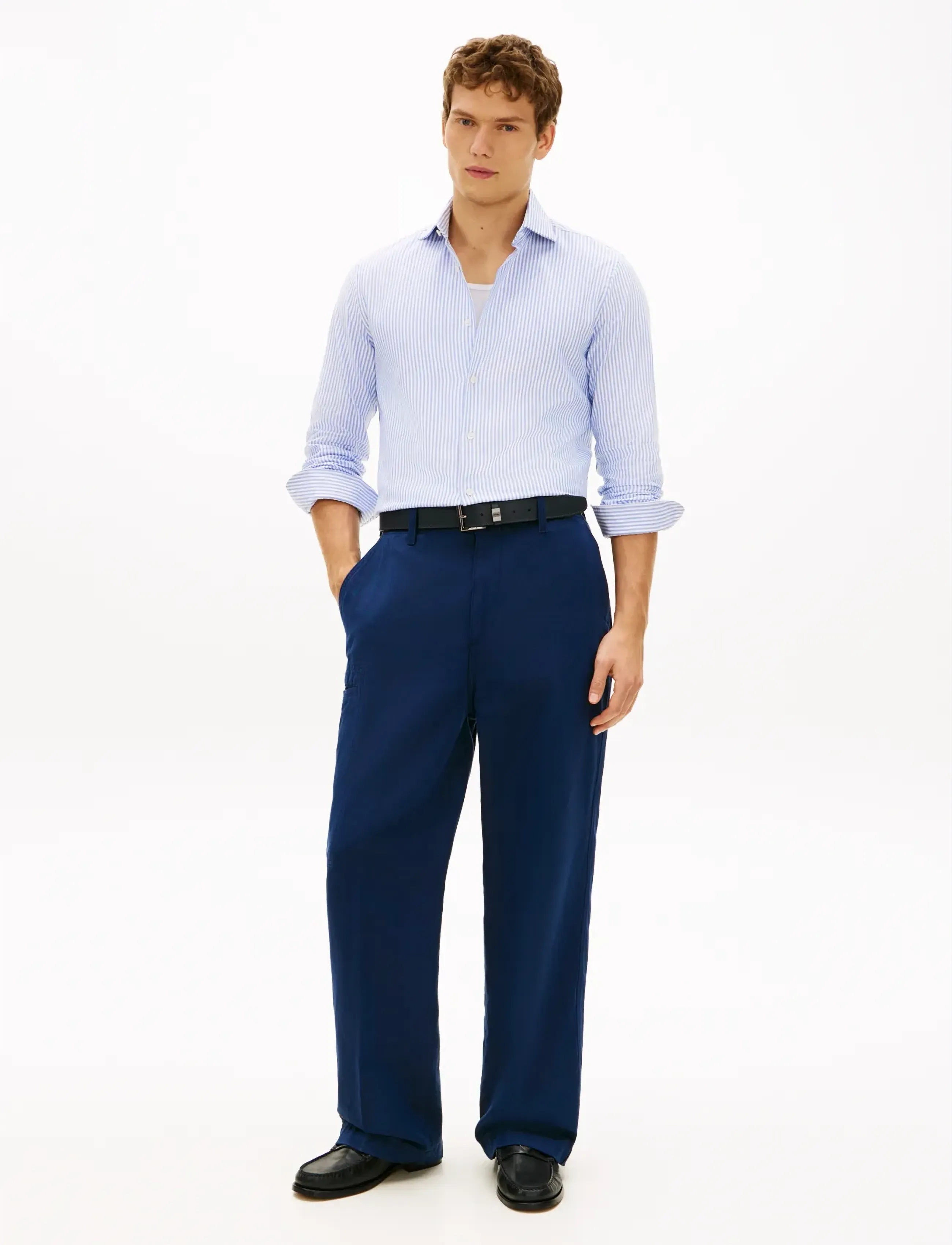 Tommy Hilfiger - DC ROYAL OXFORD ITHACA SHIRT - stribede skjorter - blue bell - 3