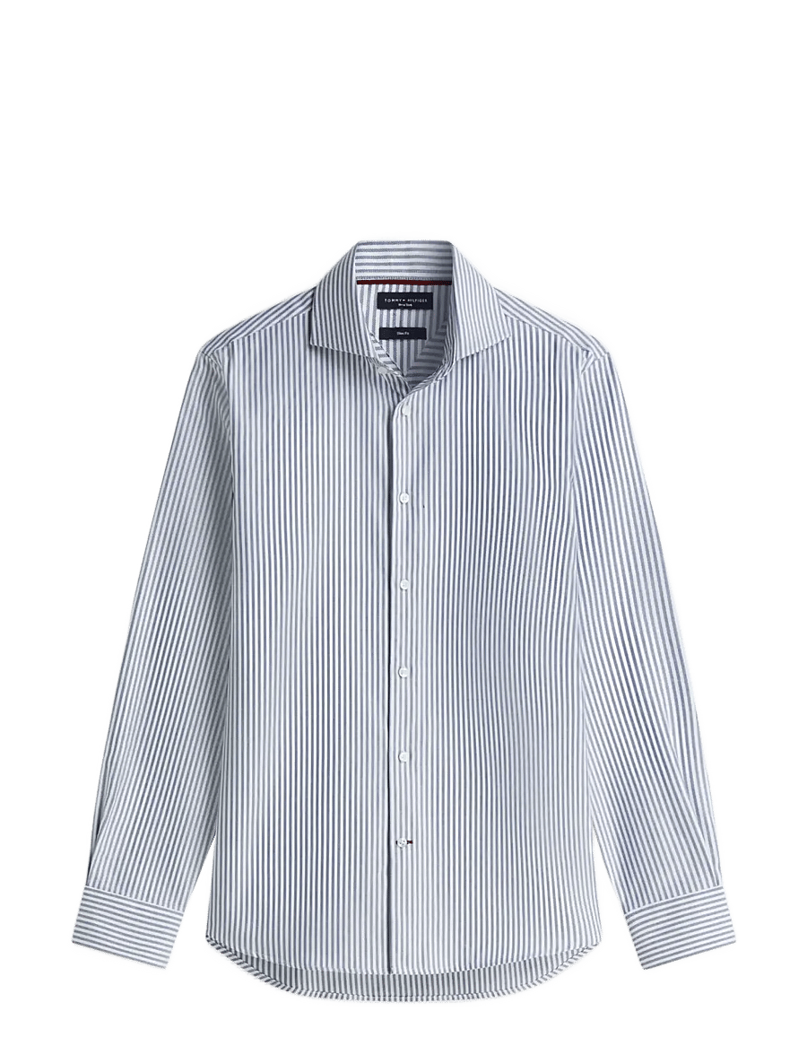Tommy Hilfiger - NY ROYAL OXFORD ITHACA SHIRT - randiga skjortor - brilliant navy white - 1