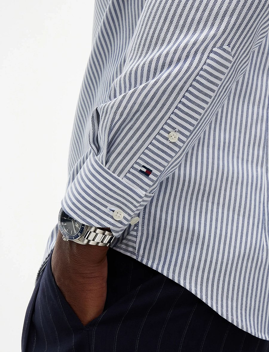 Tommy Hilfiger - NY ROYAL OXFORD ITHACA SHIRT - randiga skjortor - brilliant navy white - 3