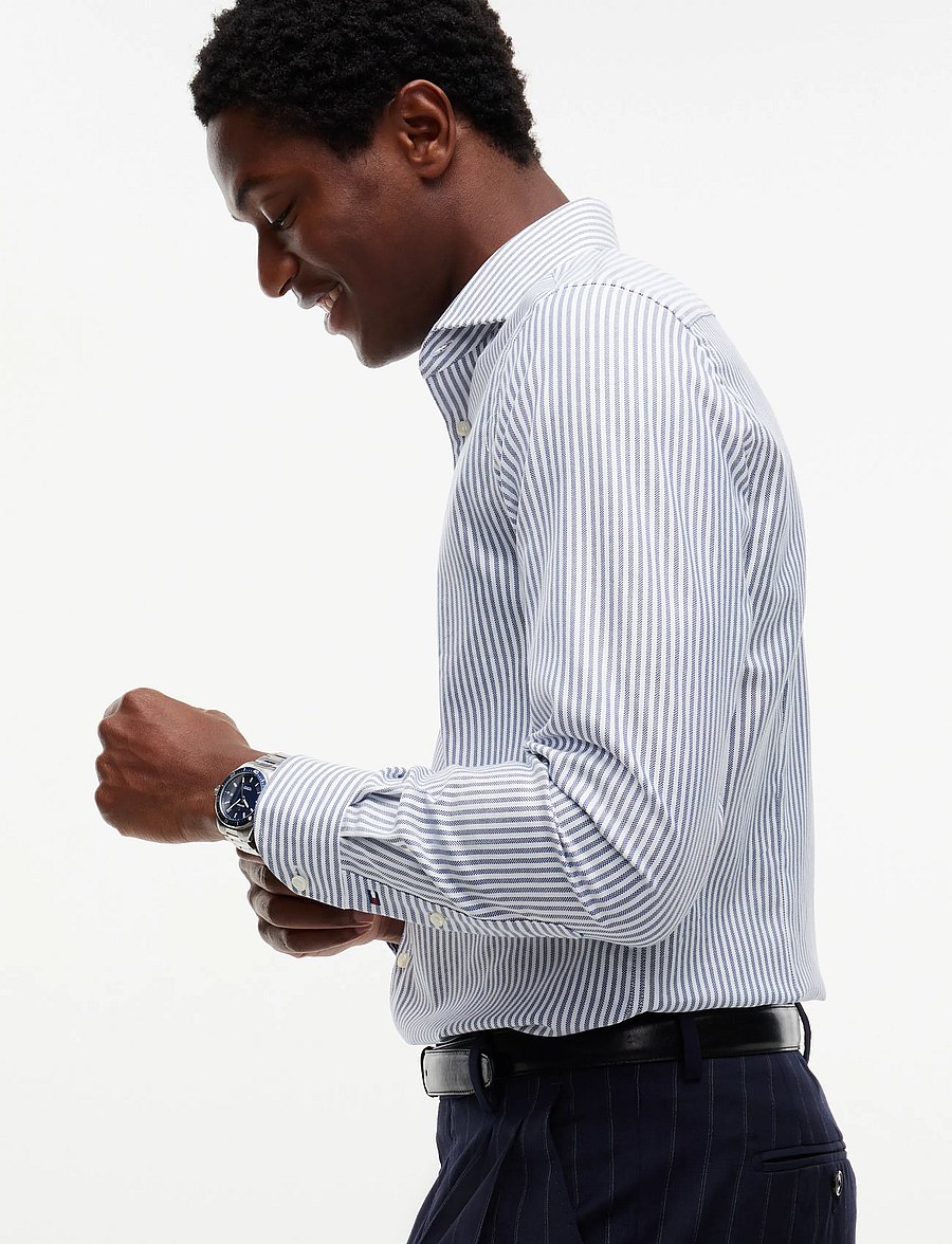 Tommy Hilfiger - NY ROYAL OXFORD ITHACA SHIRT - randiga skjortor - brilliant navy white - 5
