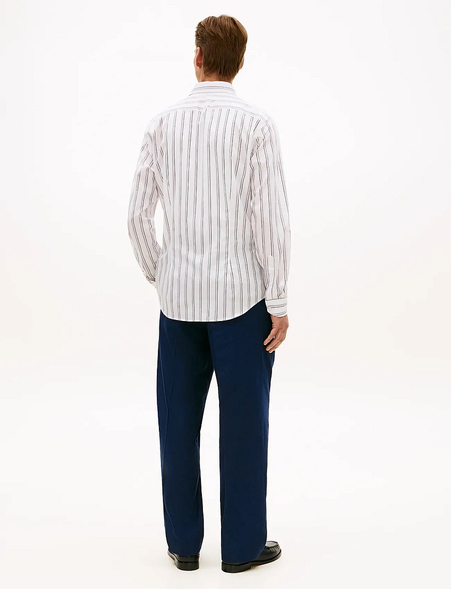 Tommy Hilfiger - DC SEASONAL STRIPE SHIRT - randiga skjortor - magma red multi - 2