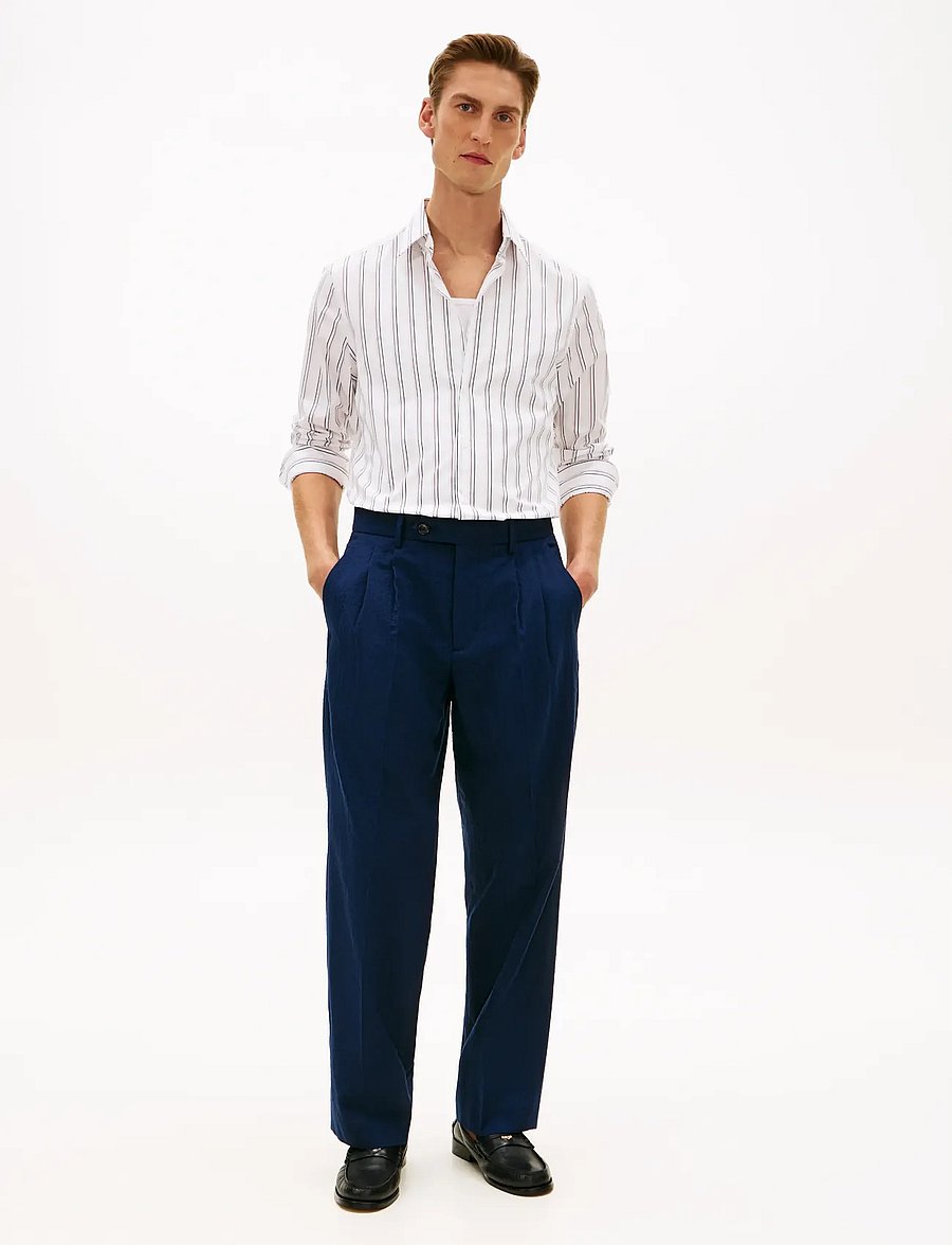 Tommy Hilfiger - DC SEASONAL STRIPE SHIRT - randiga skjortor - magma red multi - 3