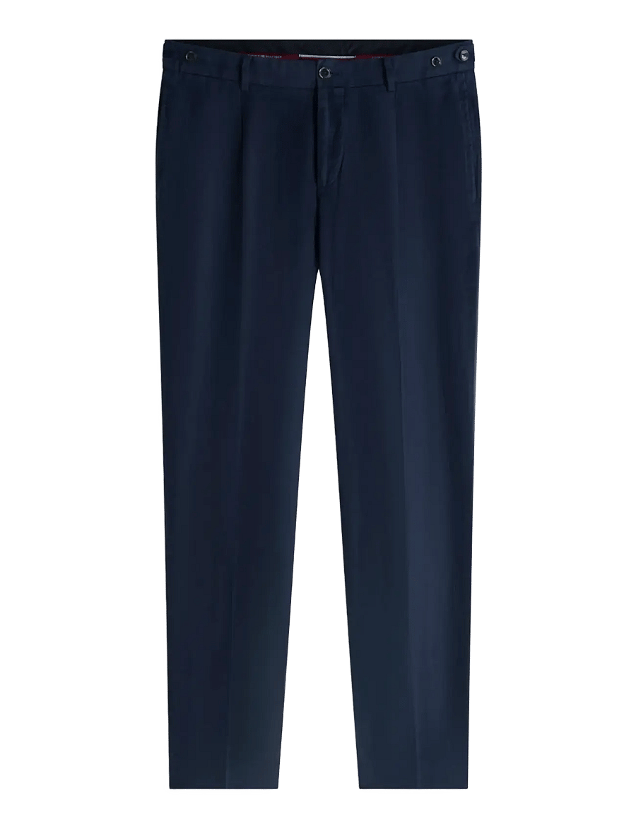Tommy Hilfiger - DC GMD LINEN PANTS - linne kostymbyxor - navy iris - 1