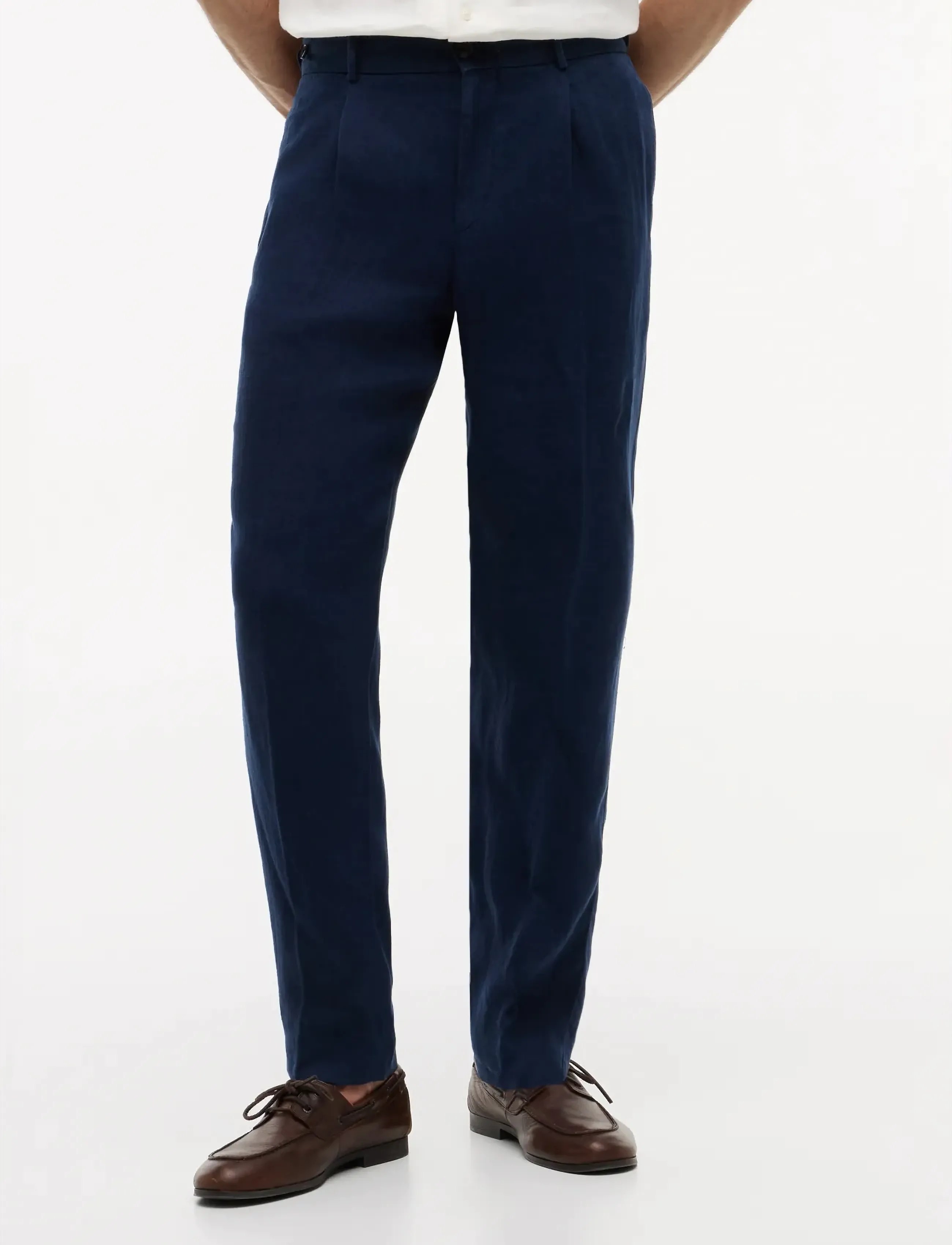 Tommy Hilfiger DC GMD LINEN PANTS - Ülikonnapüksid - NAVY IRIS / navy