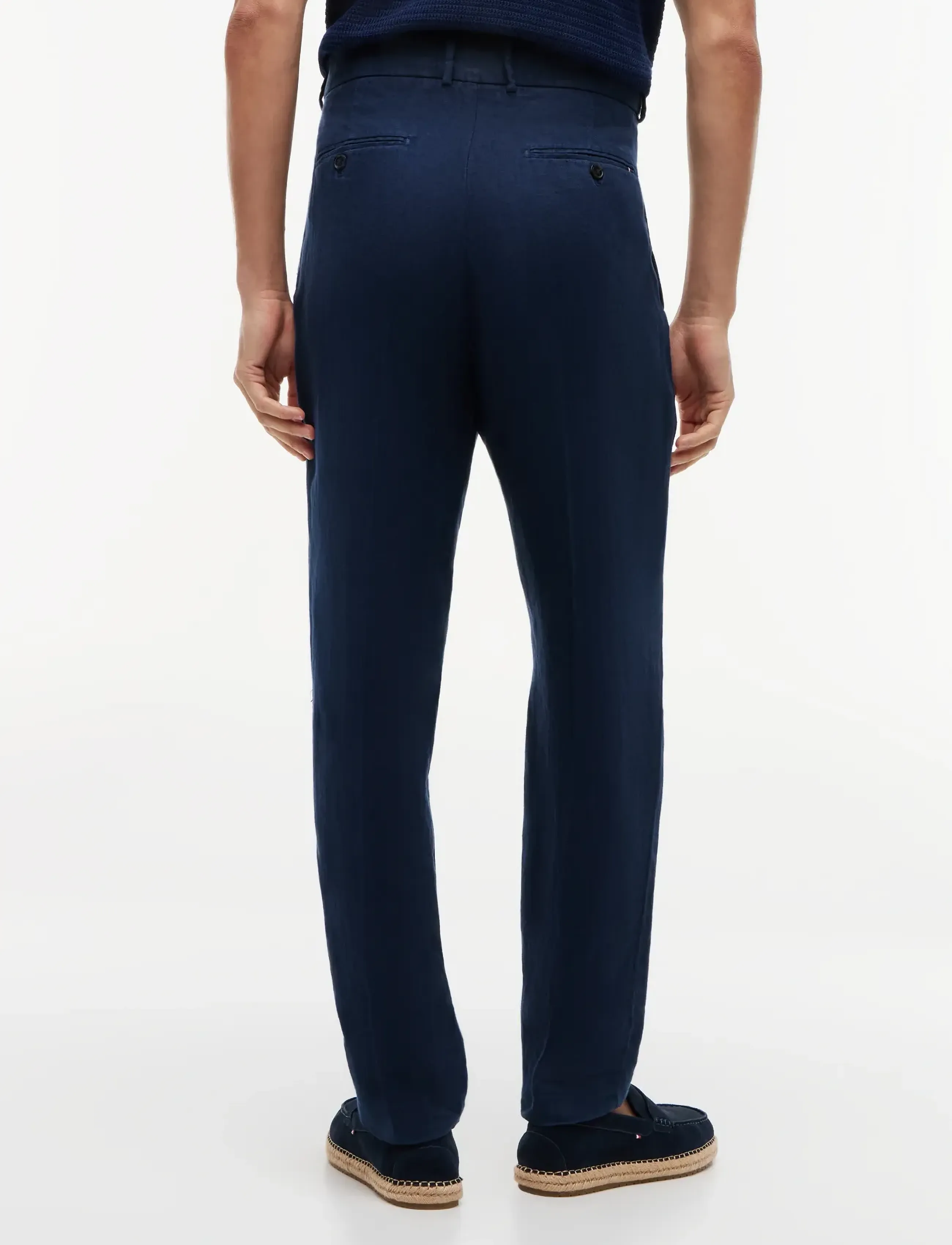 Tommy Hilfiger - DC GMD LINEN PANTS - hørbukser - navy iris - 2