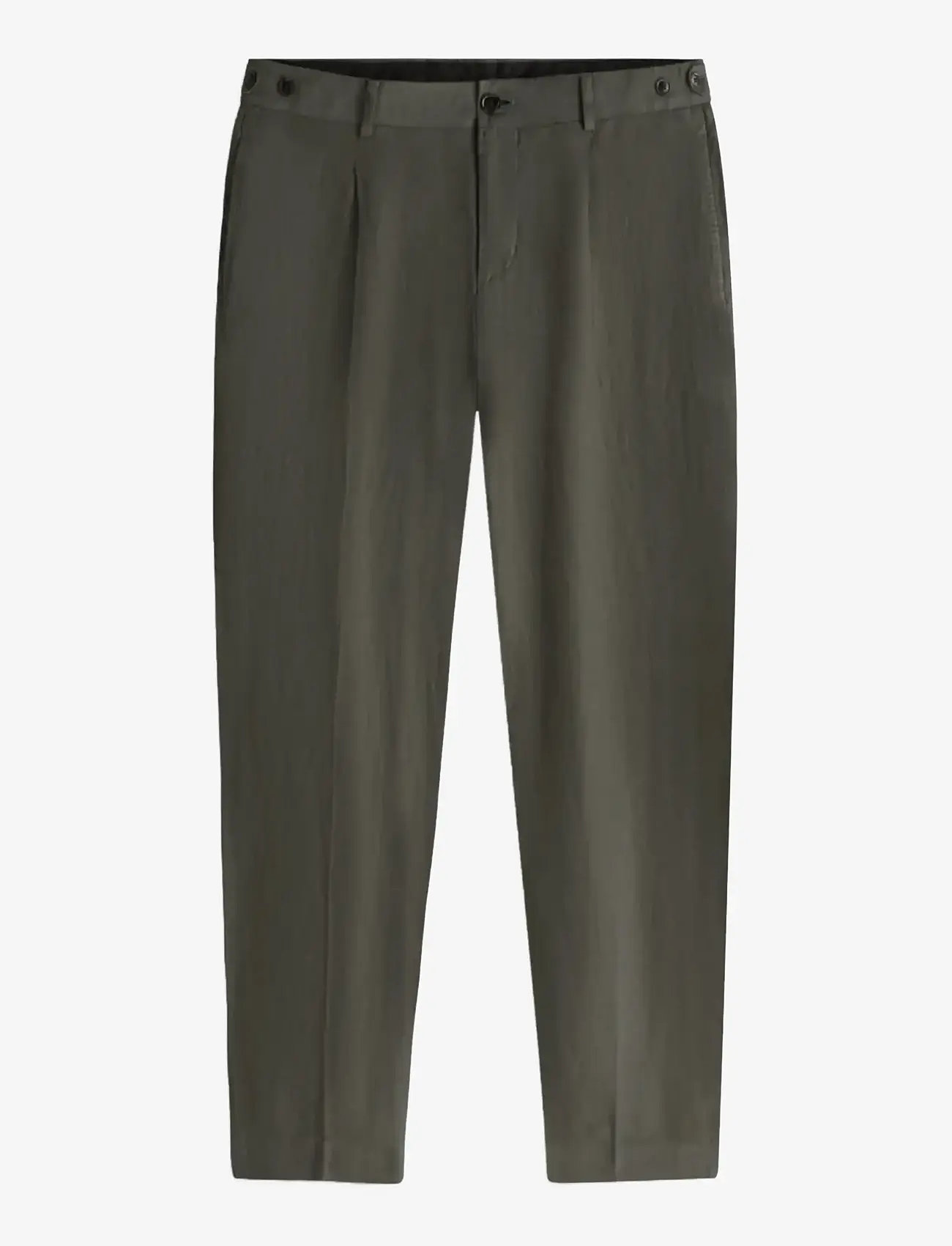 Tommy Hilfiger - DC GMD LINEN PANTS - jakkesætbukser i hør - platinum olive - 1