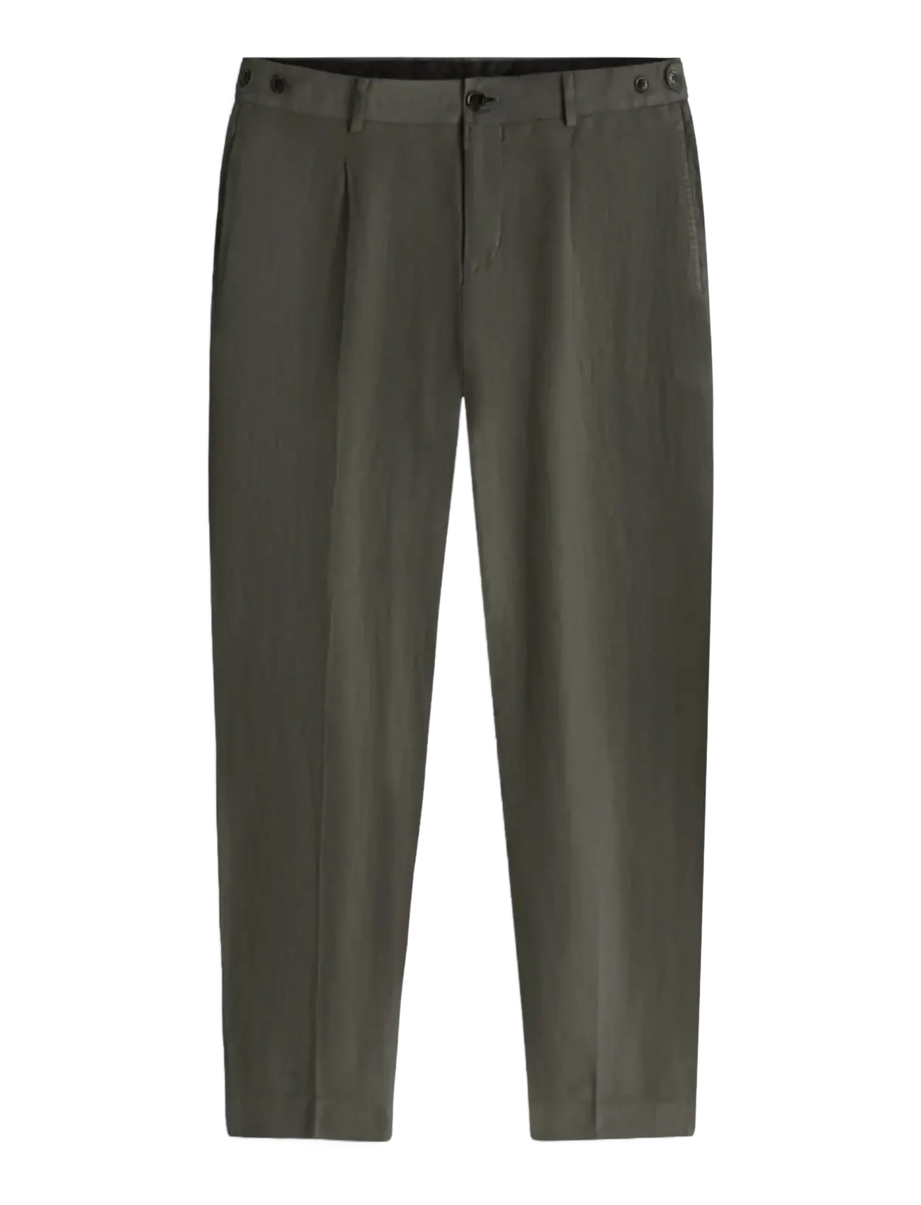 Tommy Hilfiger DC GMD LINEN PANTS - Pidulikud püksid - PLATINUM OLIVE / khaki/green