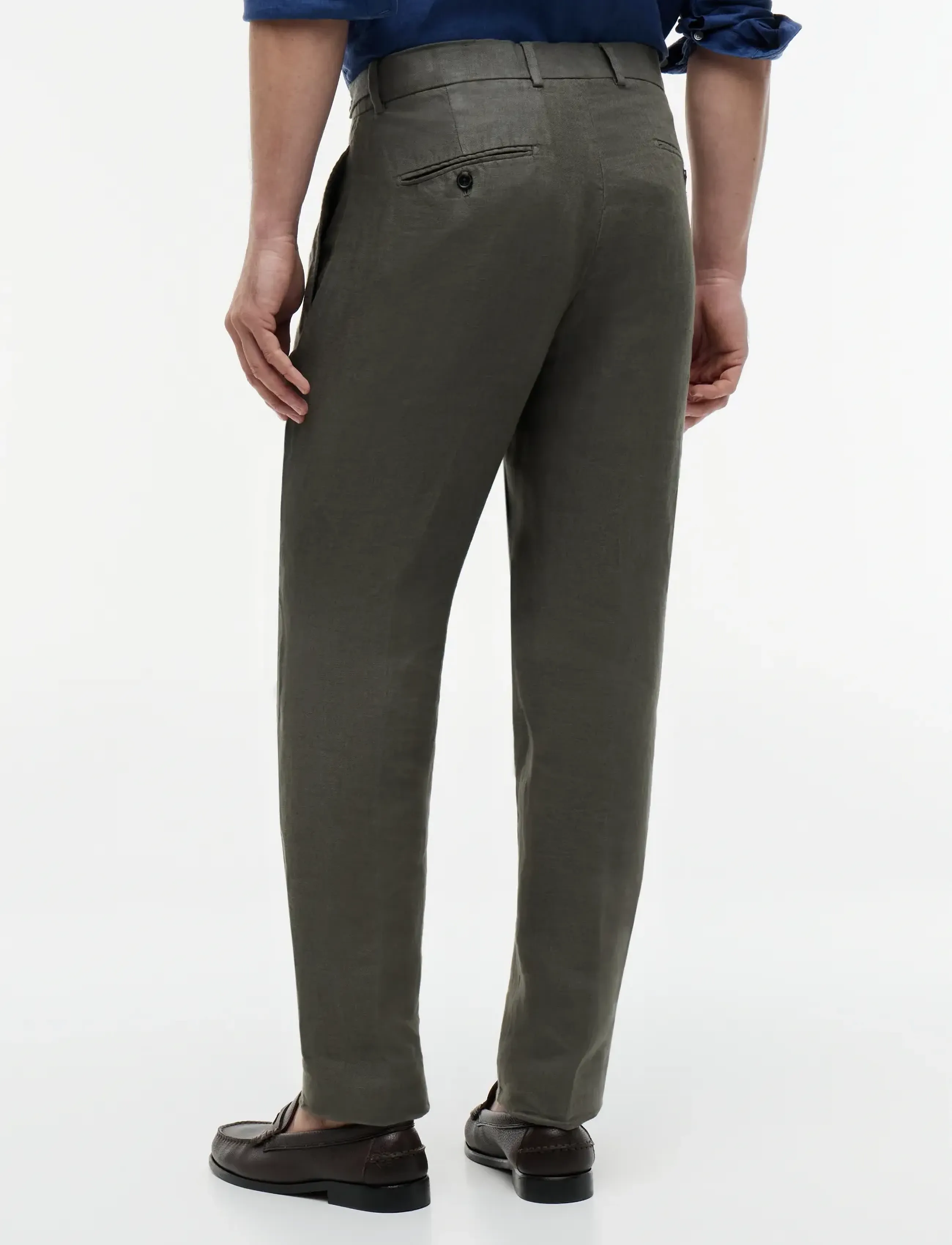 Tommy Hilfiger - DC GMD LINEN PANTS - linen suit trousers - platinum olive - 2